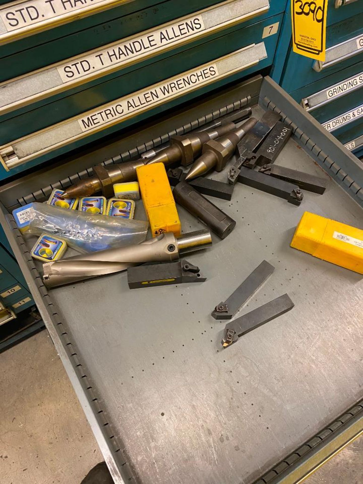 VIDMAR CABINET AND CONTENTS OF ALLEN WRENCHES, HOLE SAWS, BORING BARS - Image 9 of 12