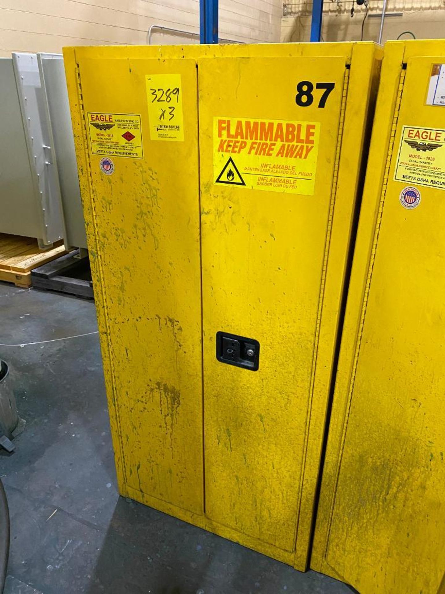 (3) FLAMMABLE CABINETS. W/CONTENTS OF ASSORTED INDUSTRIAL PAINT - Image 3 of 6