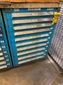VIDMAR 10-DRAWER CABINET, W/ CONTENTS OF TAPS FROM 1/8'' - 2-1/2'', TAP DRIVERS