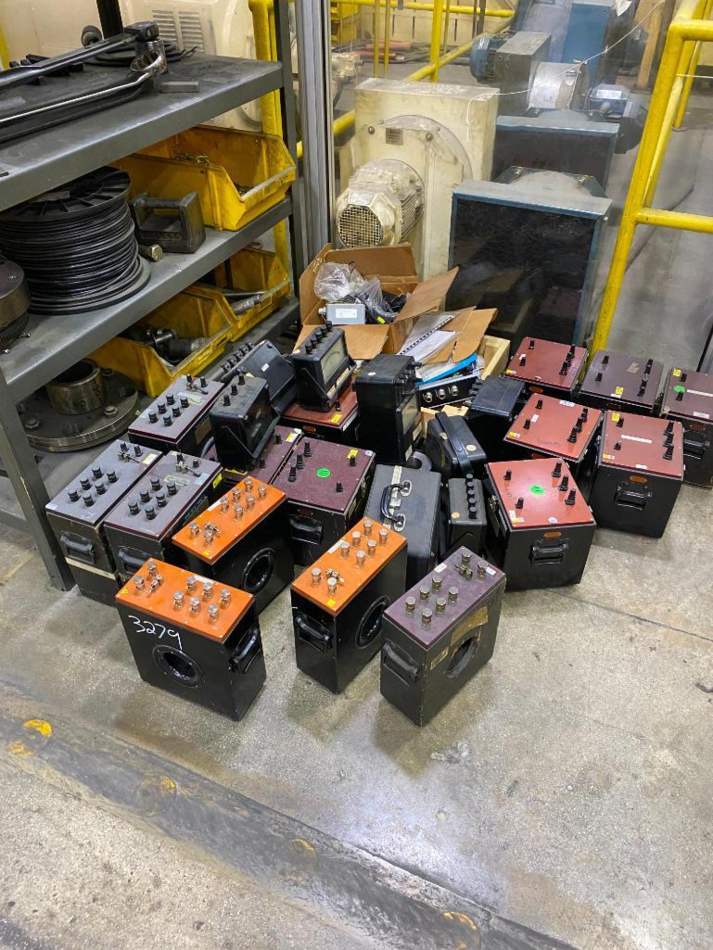 LARGE LOT OF ASSORTED SHIMS, PORTABLE CURRENT TRANSFORMERS, MOUNTING FIXTURES, HOLD DOWNS, OIL MIST - Image 2 of 6