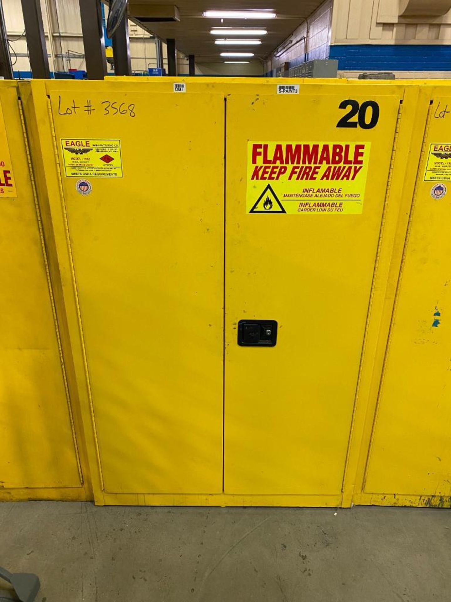 FLAMMABLE LIQUID STORAGE CABINET, 32'' X 65'' X 43''