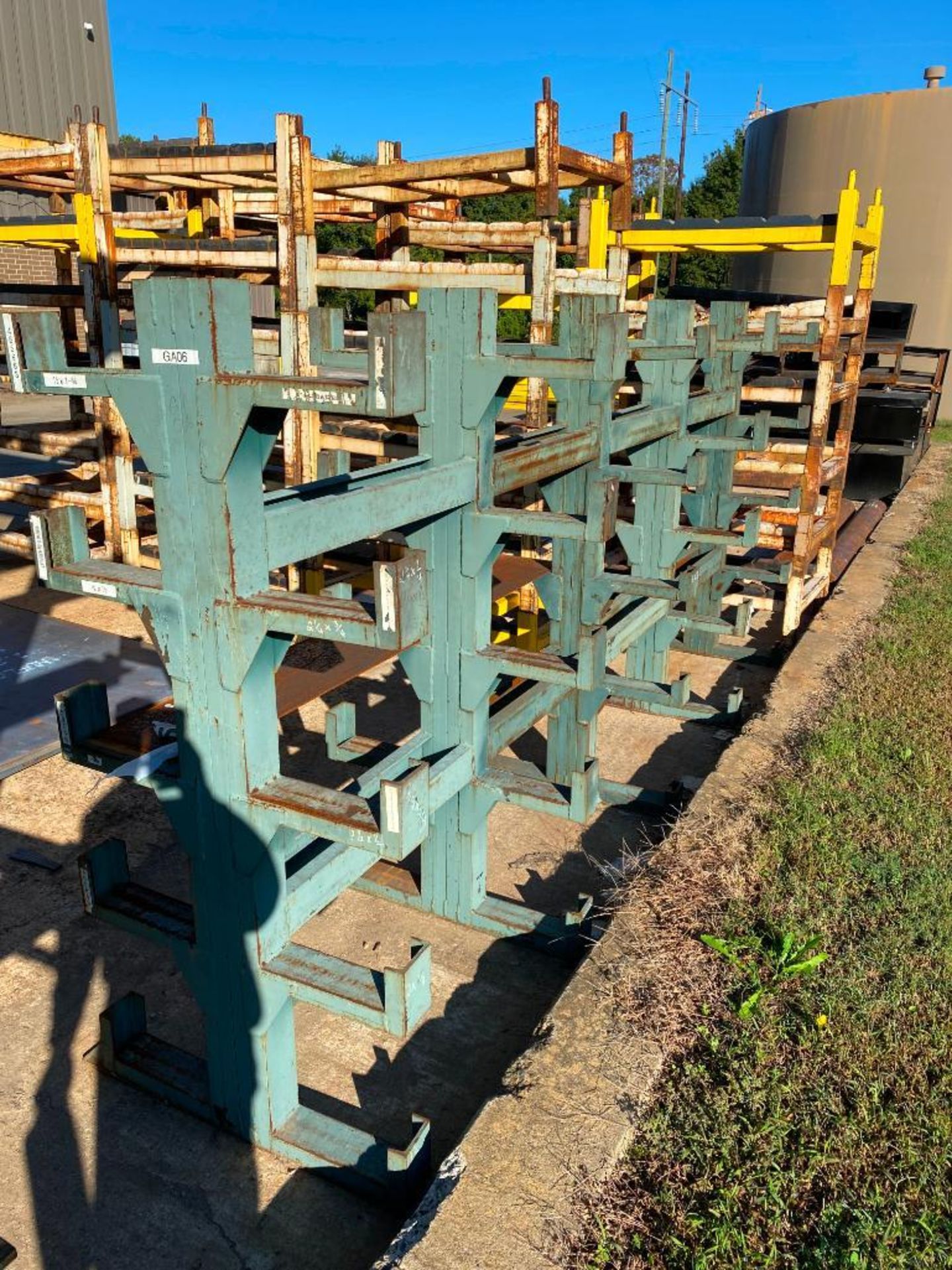 STEEL MATERIAL RACK, 12' X 3' X 6'