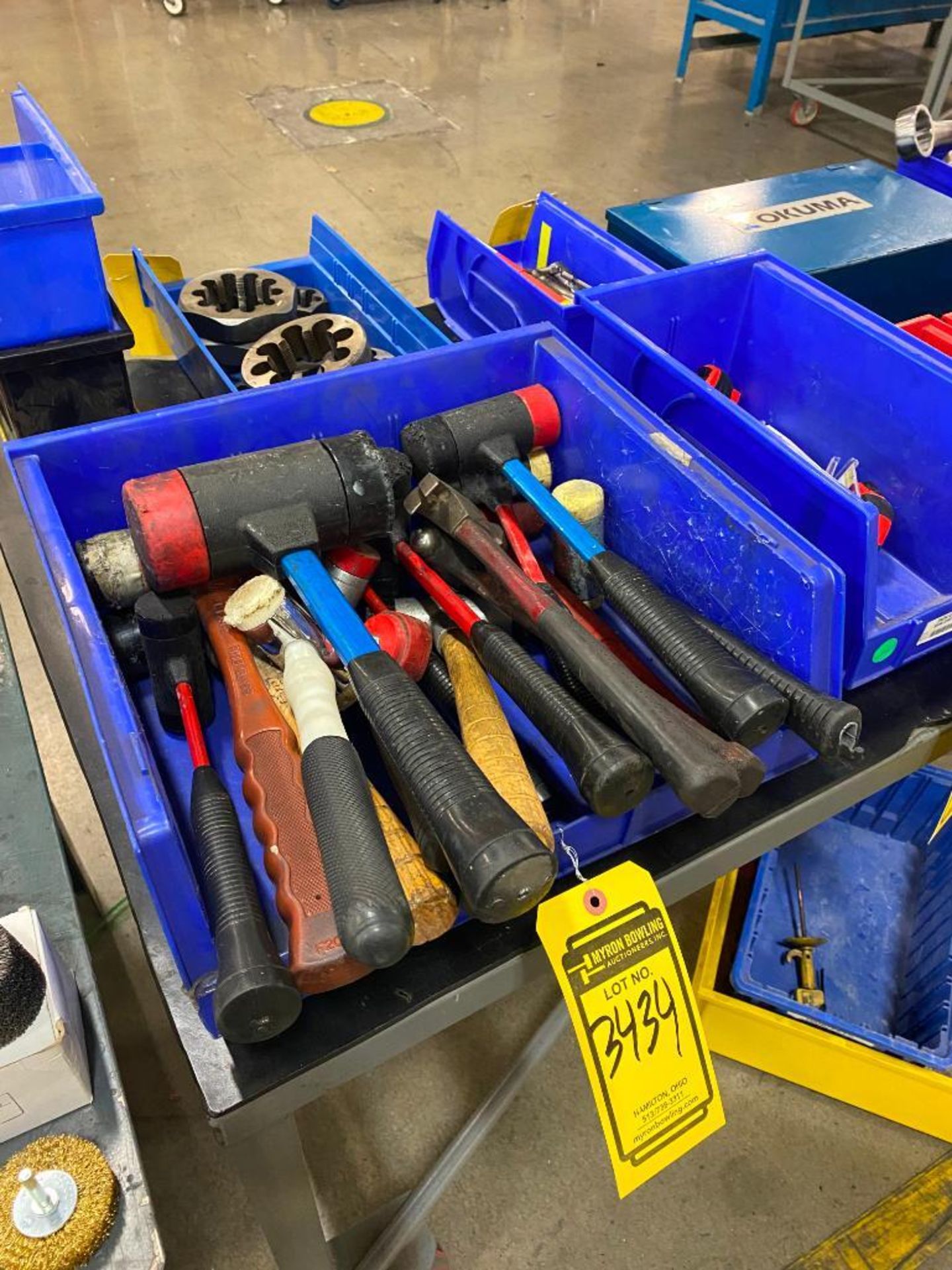 ASSORTED HAND TOOLS AND TOOLBOX, COMBINATIONS WRENCHES, TAPE MEASURES