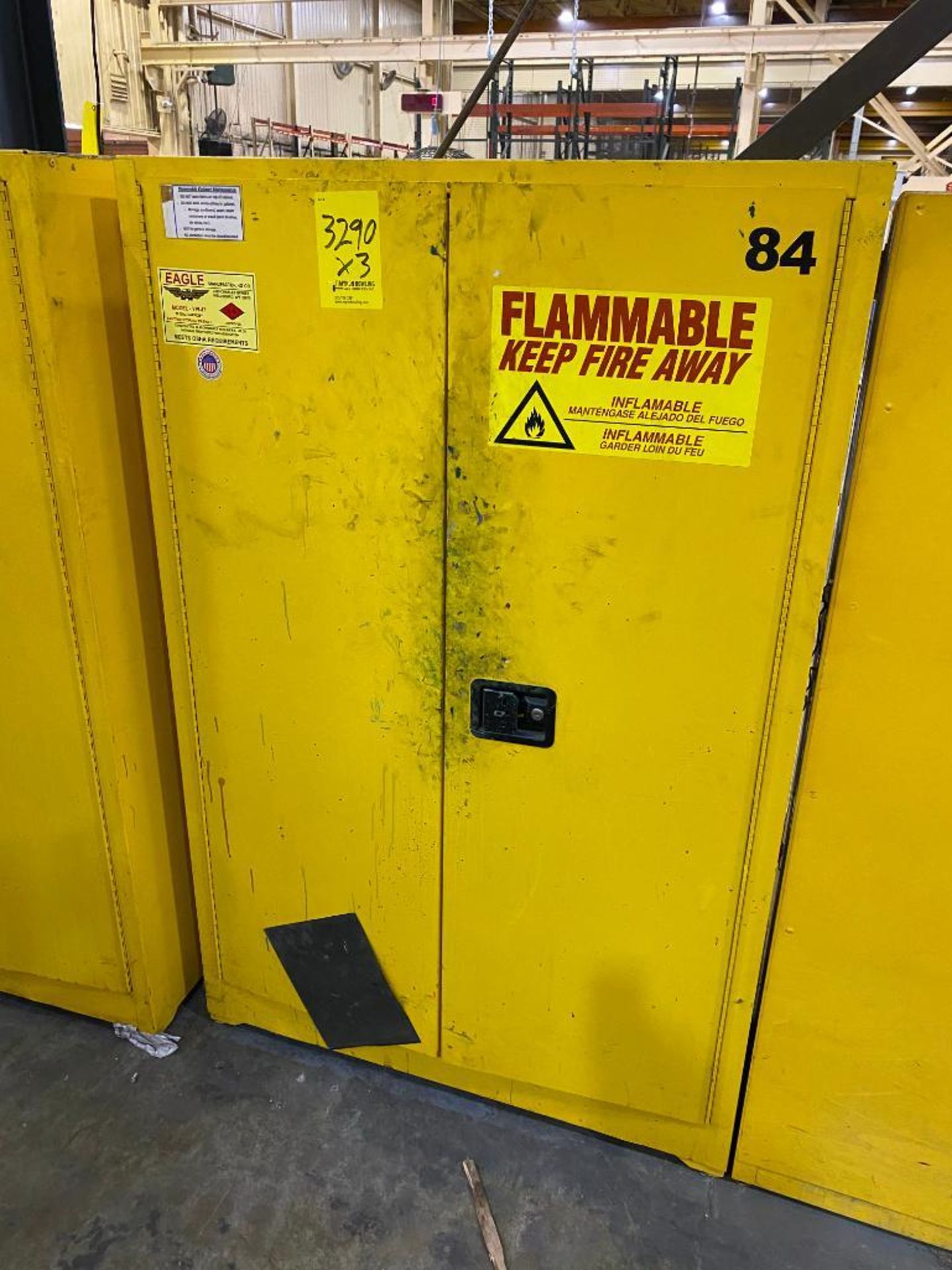 (3) FLAMMABLE CABINETS, W/ CONTENTS OF ASSORTED INDUSTRIAL PAINT