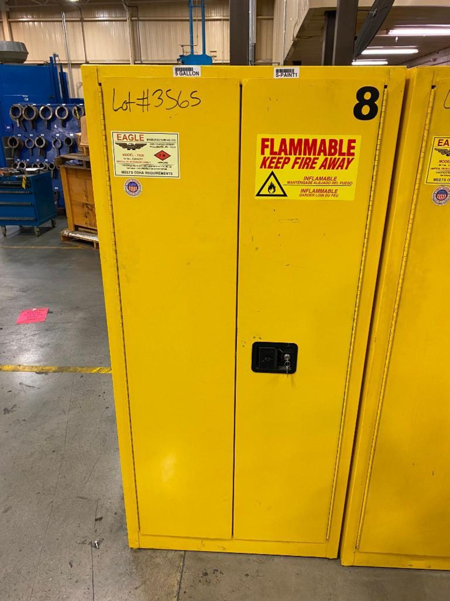 FLAMMABLE LIQUID STORAGE CABINET, 32'' X 65'' X 31''