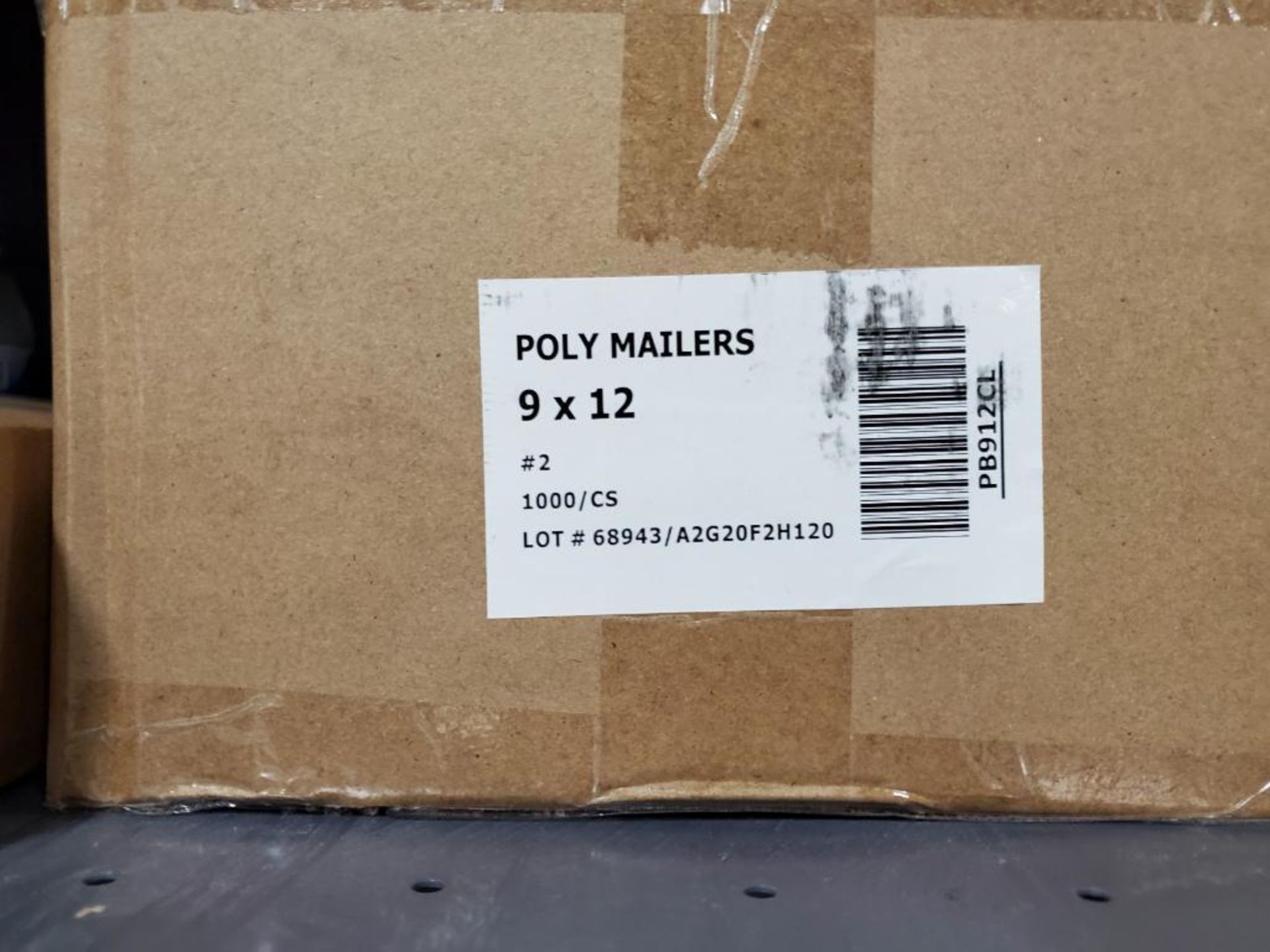 (1) METAL SHELVING, (1) METAL RACK W/ CONTENTS OF POLY MAILERS - Image 5 of 7