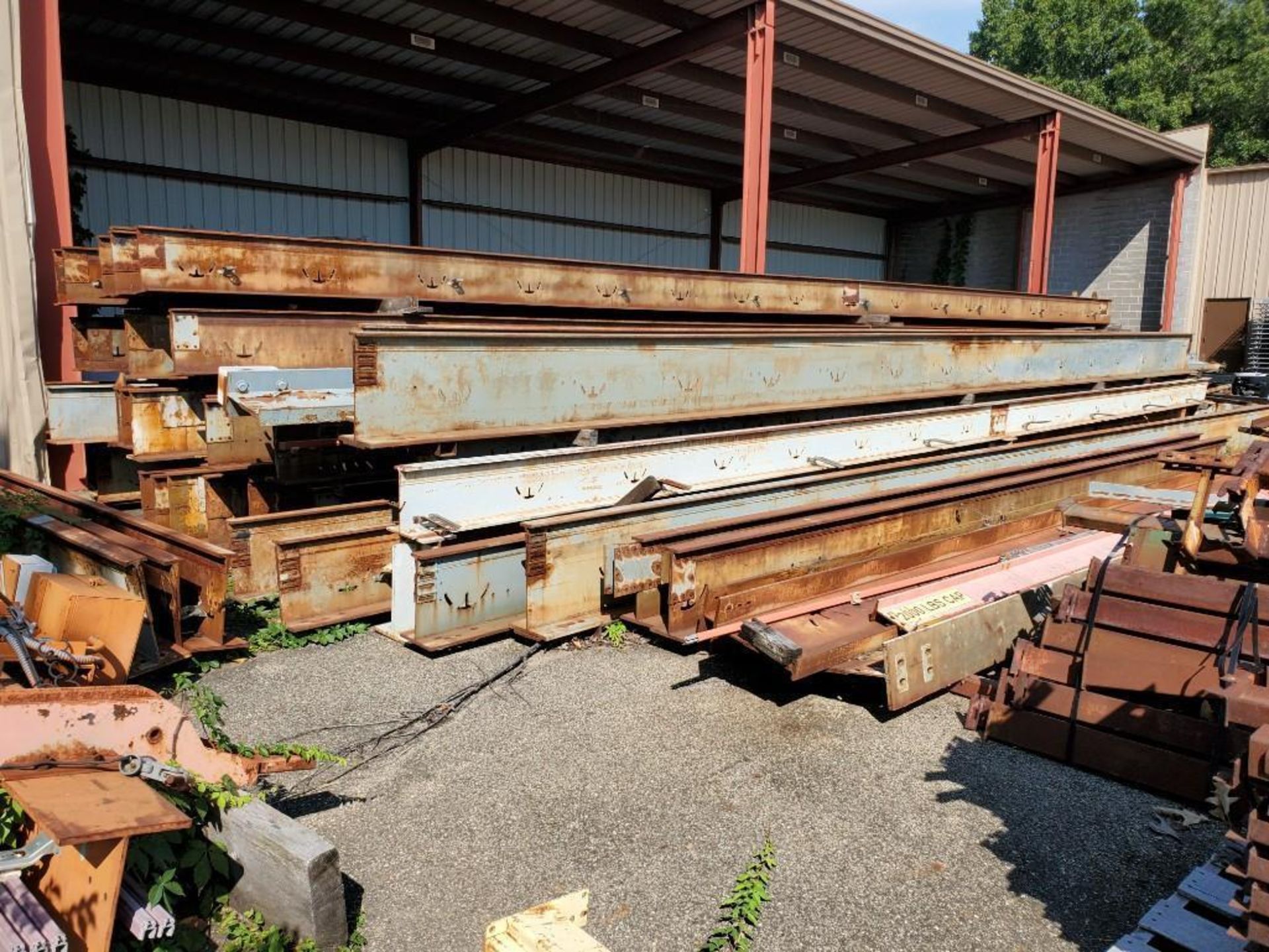 (50 +/-) CLEVELAND TRAMRAIL OVERHEAD BRIDGE CRANE BEAMS UP TO 38' & 6-TON CAPACITY, SOME WITH TROLLE - Image 8 of 127