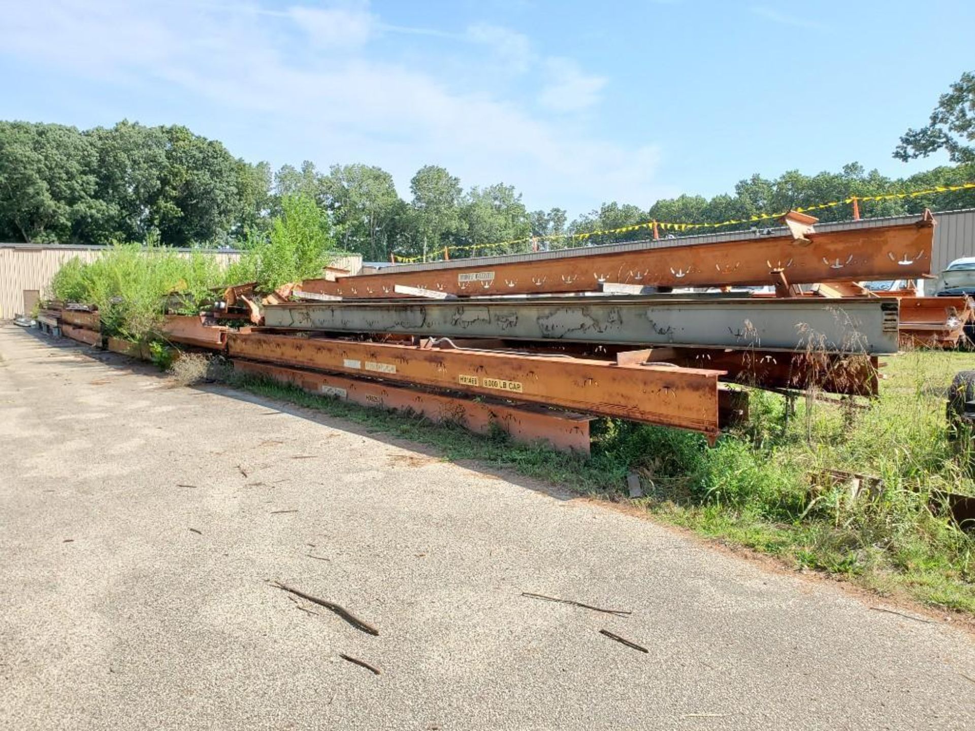 (50 +/-) CLEVELAND TRAMRAIL OVERHEAD BRIDGE CRANE BEAMS UP TO 38' & 6-TON CAPACITY, SOME WITH TROLLE - Image 25 of 127