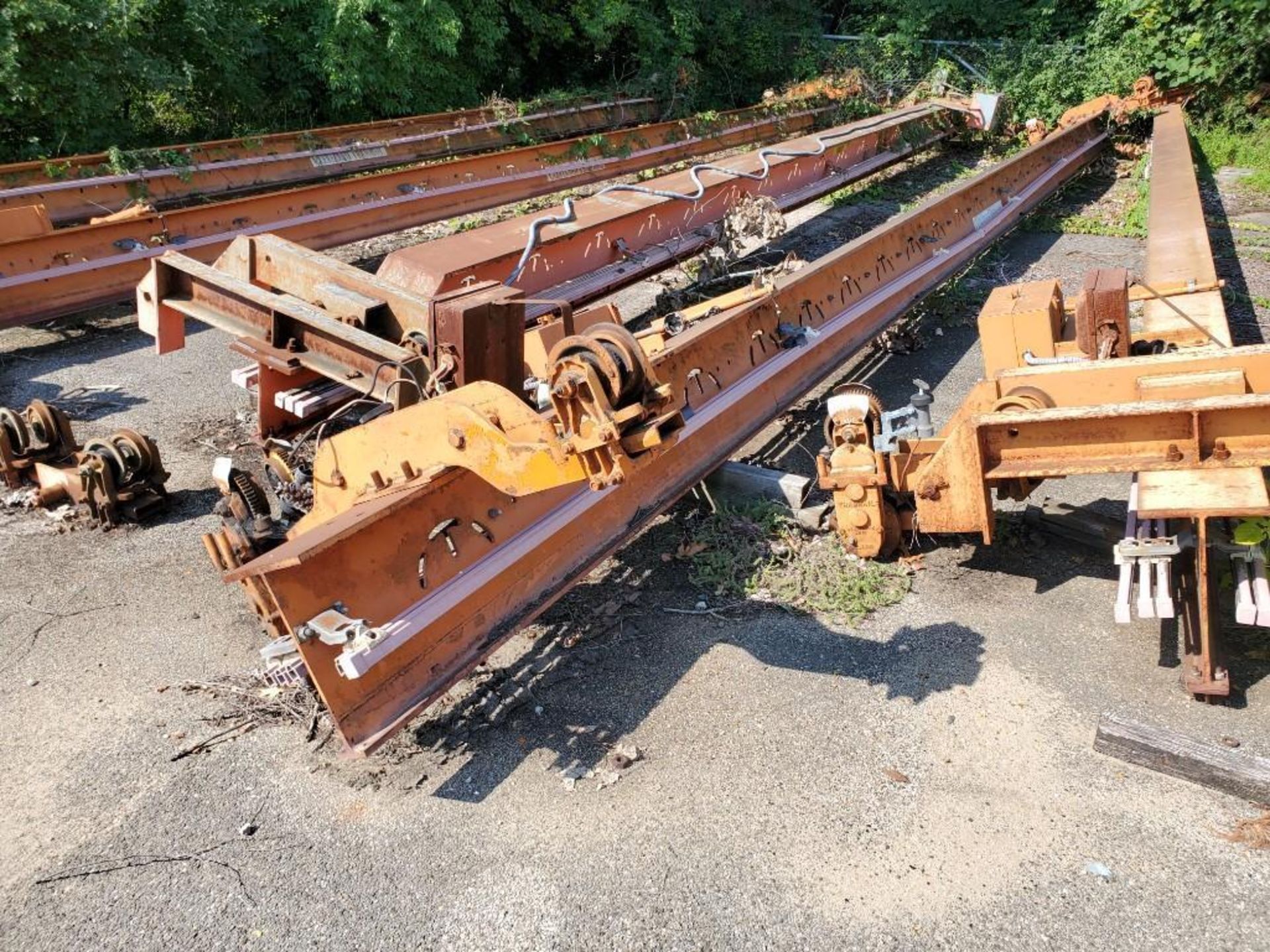 (50 +/-) CLEVELAND TRAMRAIL OVERHEAD BRIDGE CRANE BEAMS UP TO 38' & 6-TON CAPACITY, SOME WITH TROLLE - Image 3 of 127