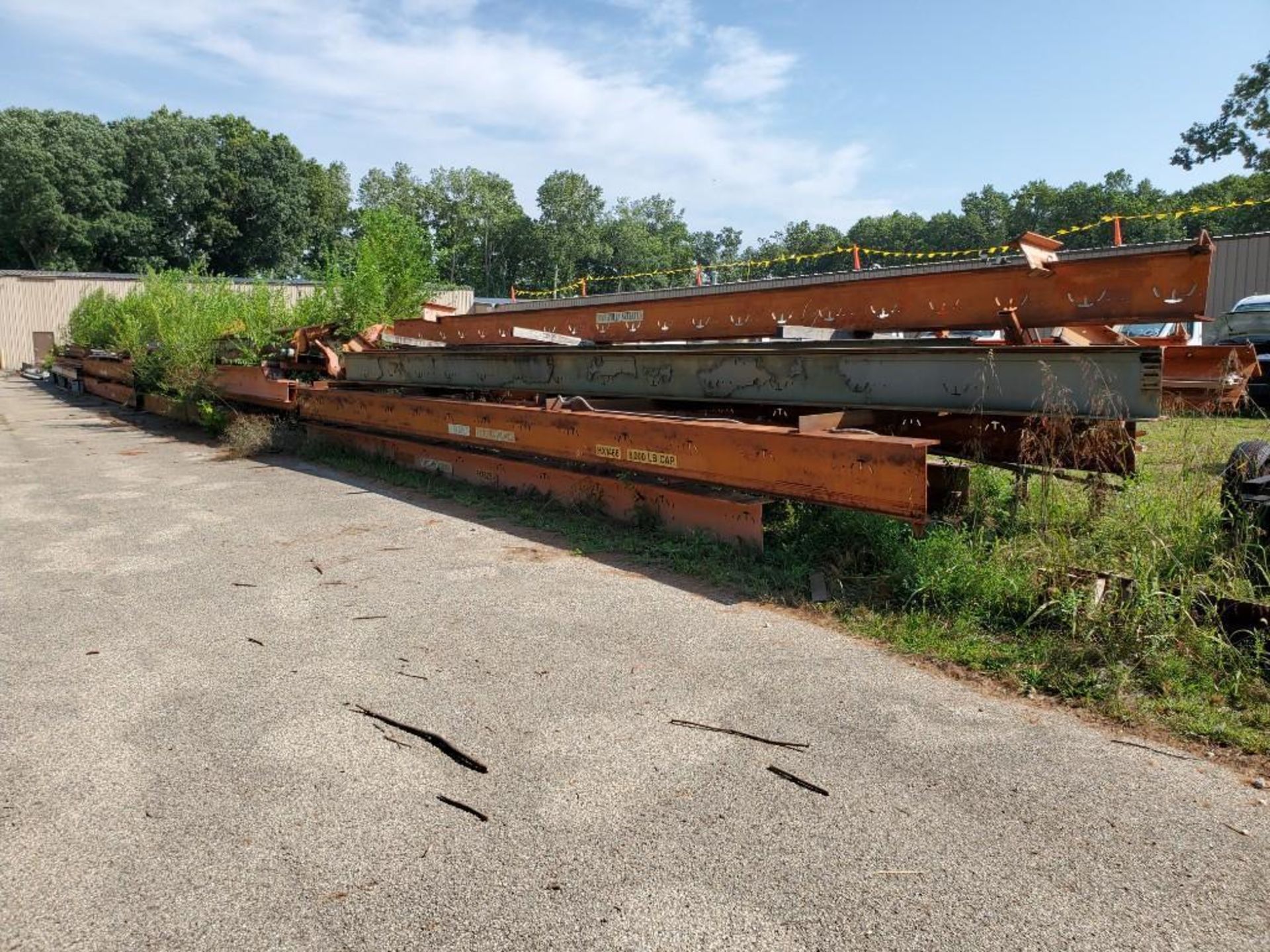 (50 +/-) CLEVELAND TRAMRAIL OVERHEAD BRIDGE CRANE BEAMS UP TO 38' & 6-TON CAPACITY, SOME WITH TROLLE - Image 24 of 127