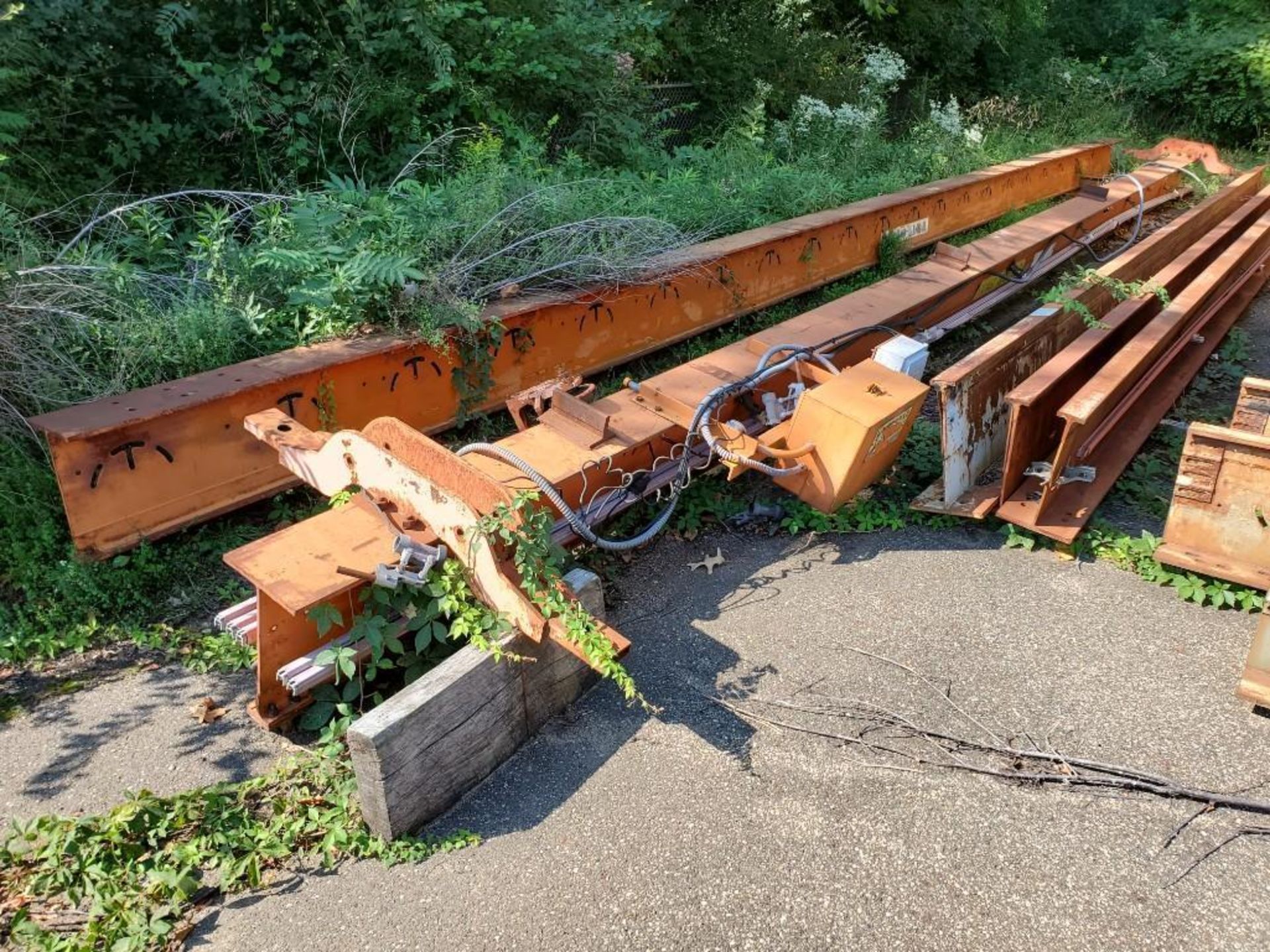 (50 +/-) CLEVELAND TRAMRAIL OVERHEAD BRIDGE CRANE BEAMS UP TO 38' & 6-TON CAPACITY, SOME WITH TROLLE - Image 7 of 127