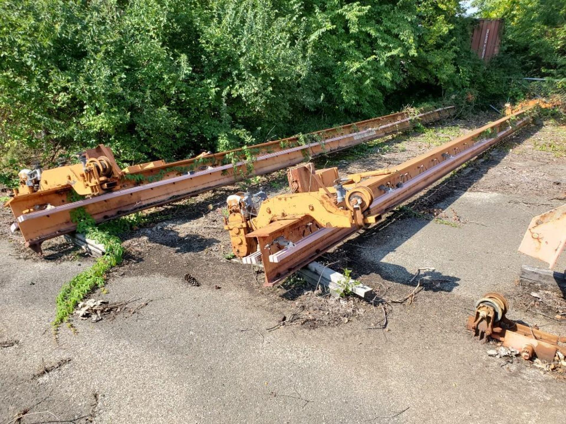 (50 +/-) CLEVELAND TRAMRAIL OVERHEAD BRIDGE CRANE BEAMS UP TO 38' & 6-TON CAPACITY, SOME WITH TROLLE - Image 5 of 127