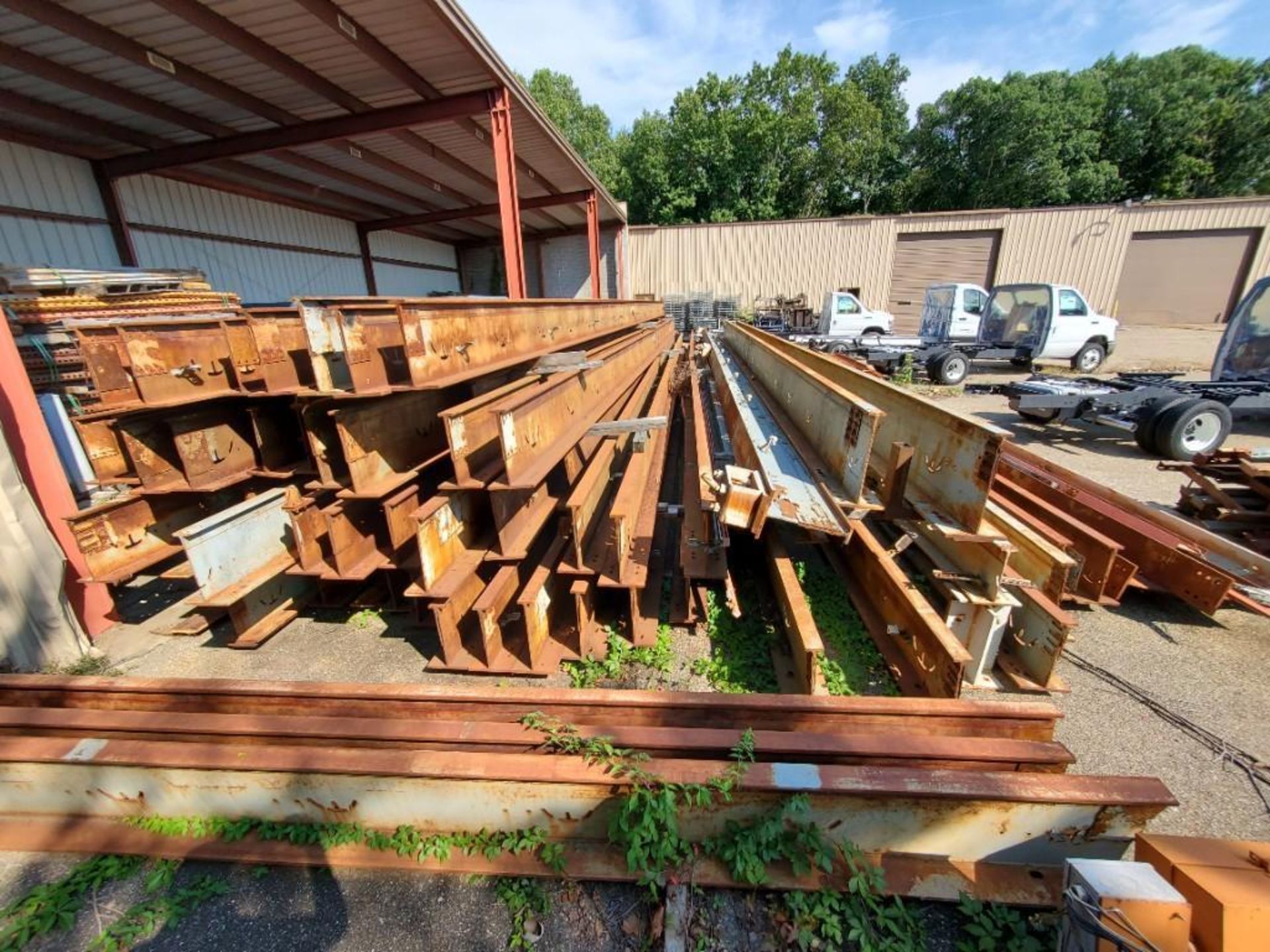 (50 +/-) CLEVELAND TRAMRAIL OVERHEAD BRIDGE CRANE BEAMS UP TO 38' & 6-TON CAPACITY, SOME WITH TROLLE - Image 12 of 127