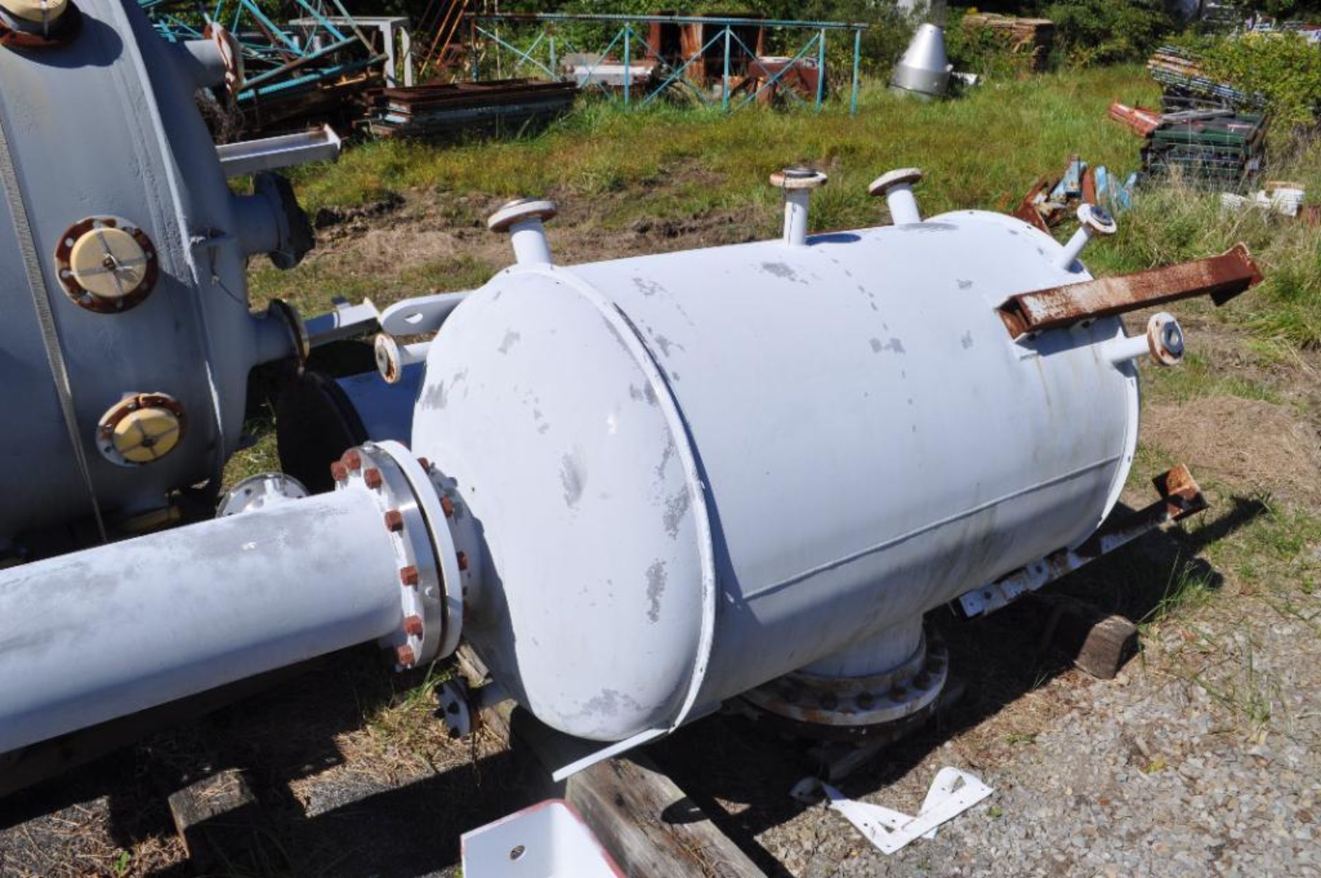 SISTERVILLE WORKS 304 STAINLESS STEEL REACTOR, W/ VERTICAL CONDENSER, 68'' X 48'', APPROX. 500-GAL. - Image 5 of 7