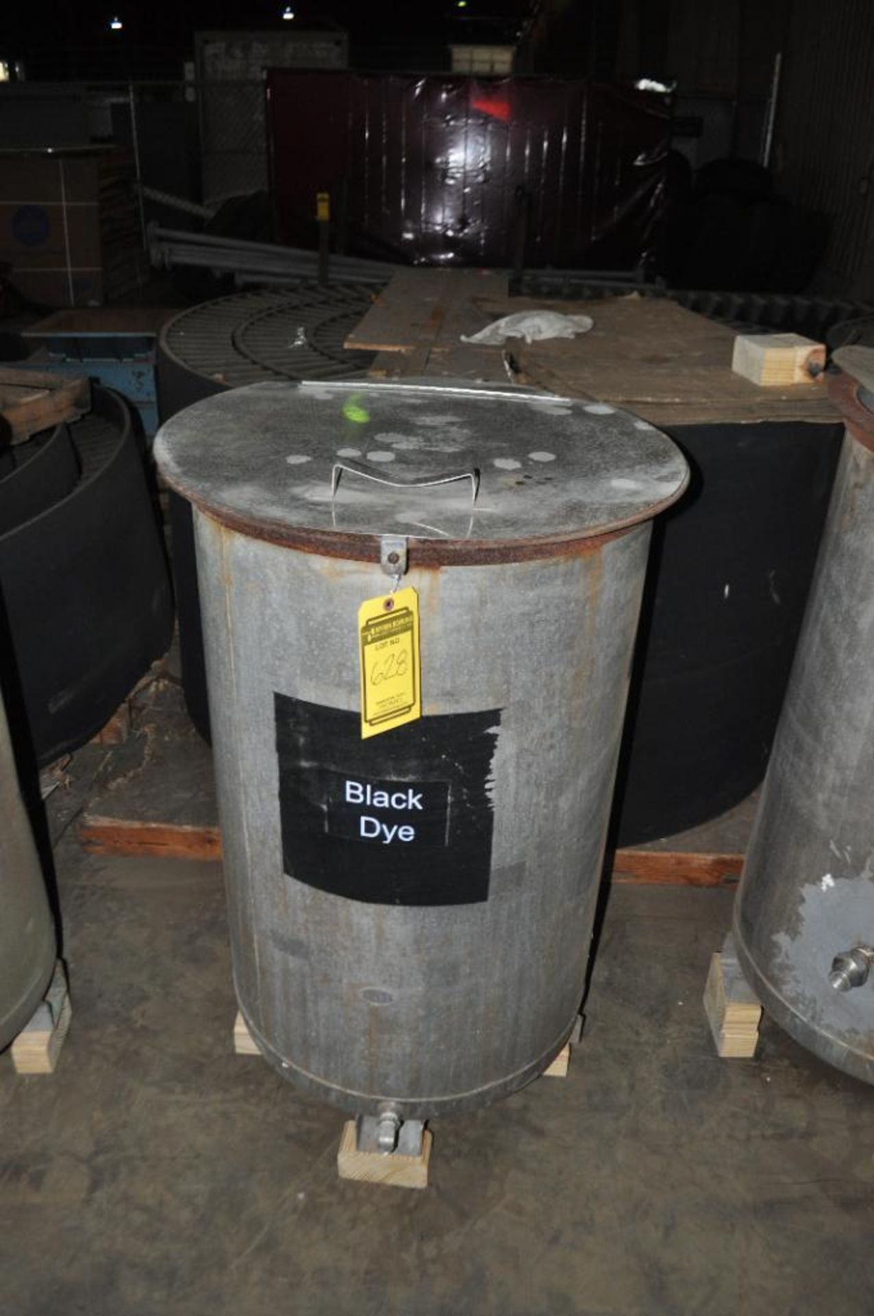 STAINLESS STEEL TANK, APPROX. 70-GAL., 36'' TALL X 24'' DIAMETER