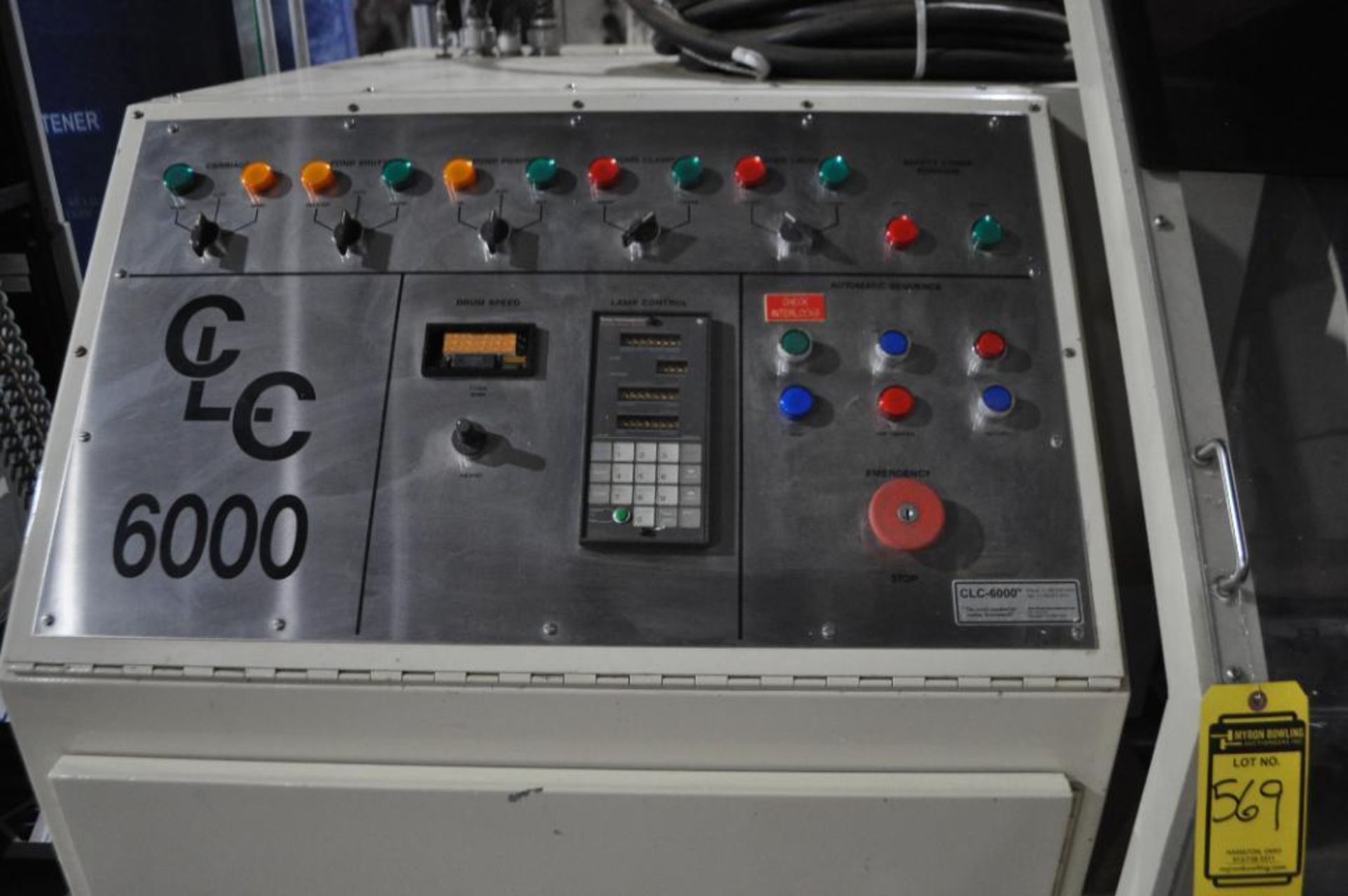 CLC CYLINDRICAL LABORATORY COATER, MODEL: CLC-6000, 480 VAC, 3-PHASE, MAX PSI: 100 - Image 5 of 8