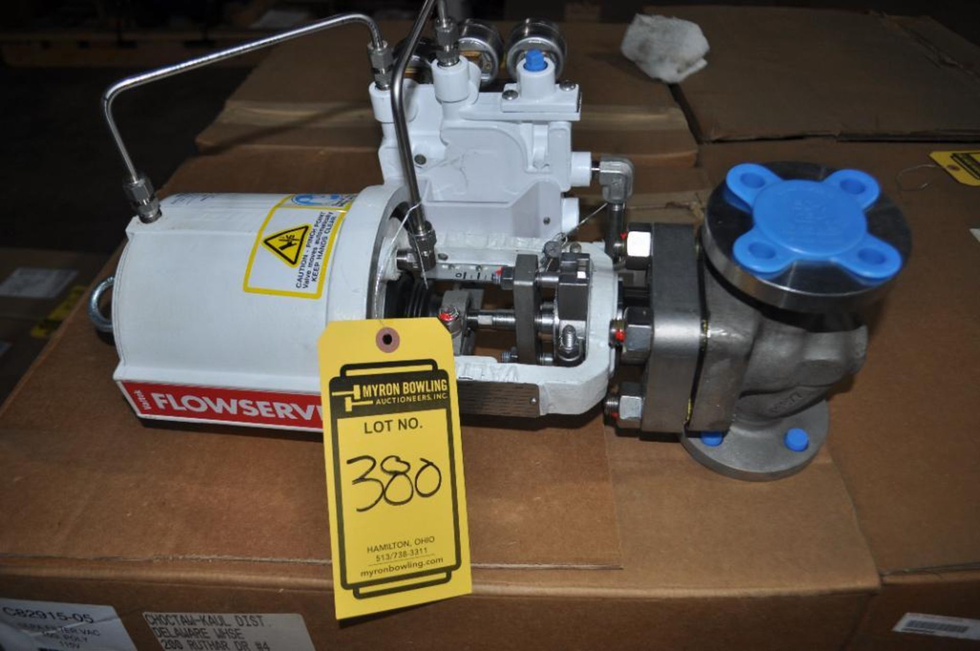 VALTEK FLOWSERVE STAINLESS ACTUATED CONTROL VALVE, W/ POSITIONER, MODEL: MK1, CLASS 150, NEW