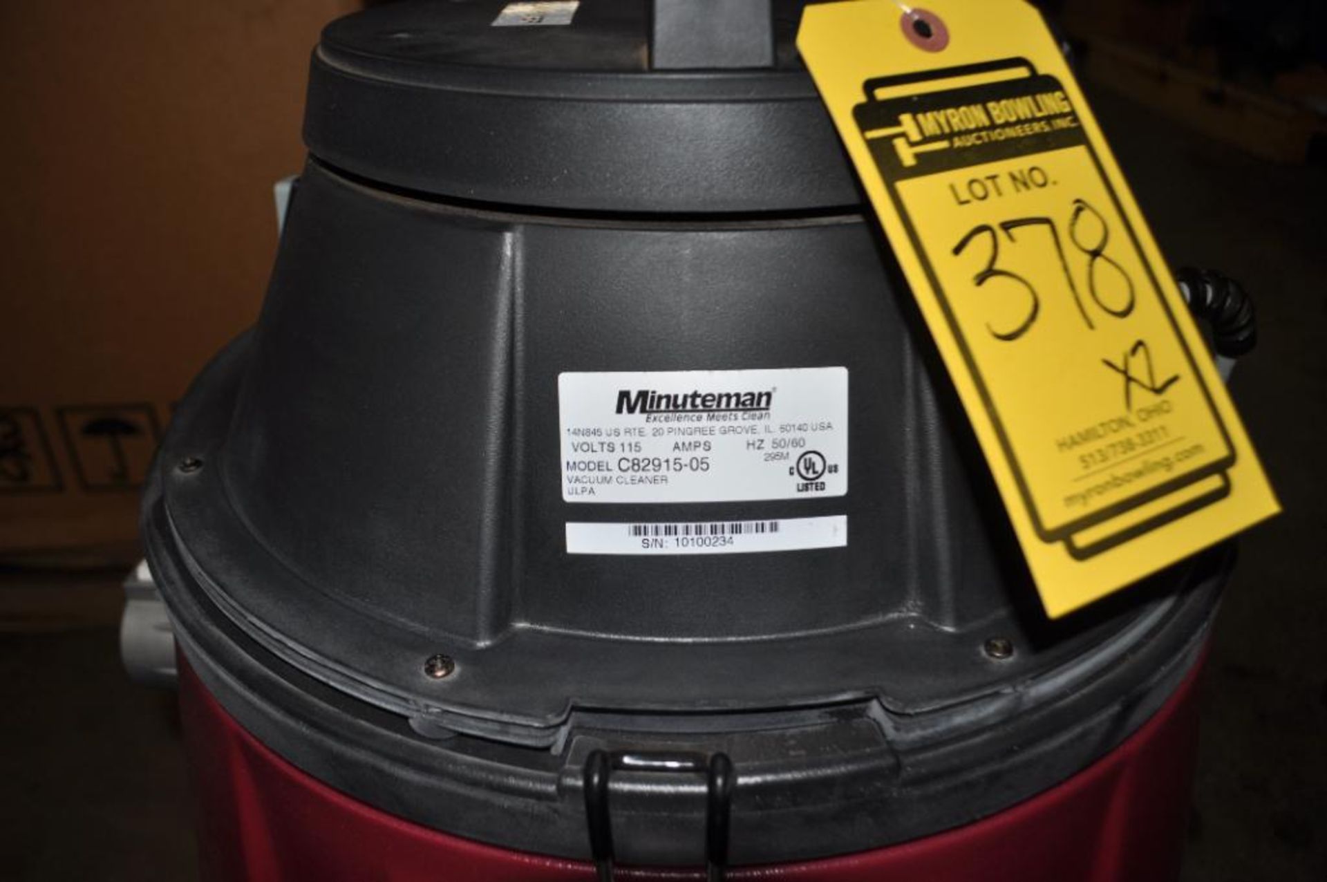 (2X) MINUTEMAN 15-GALLON ULPA FILTER VACUUM CLEANER, MODEL: C82915-05, NEW - Image 2 of 5