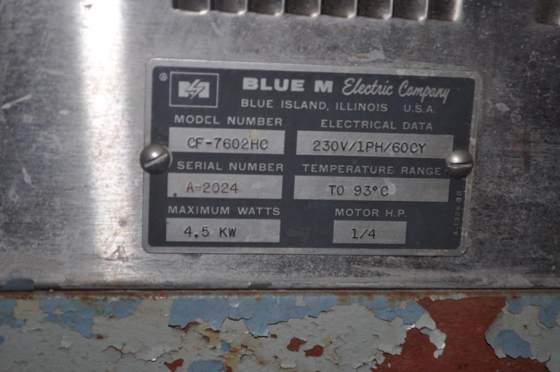 BLUE M COUNTER FLOW COMBINATION TEMPERATURE AND HUMIDITY CABINET, POWER-O-MATIC-60, MODEL: CF-7602HC - Image 6 of 6