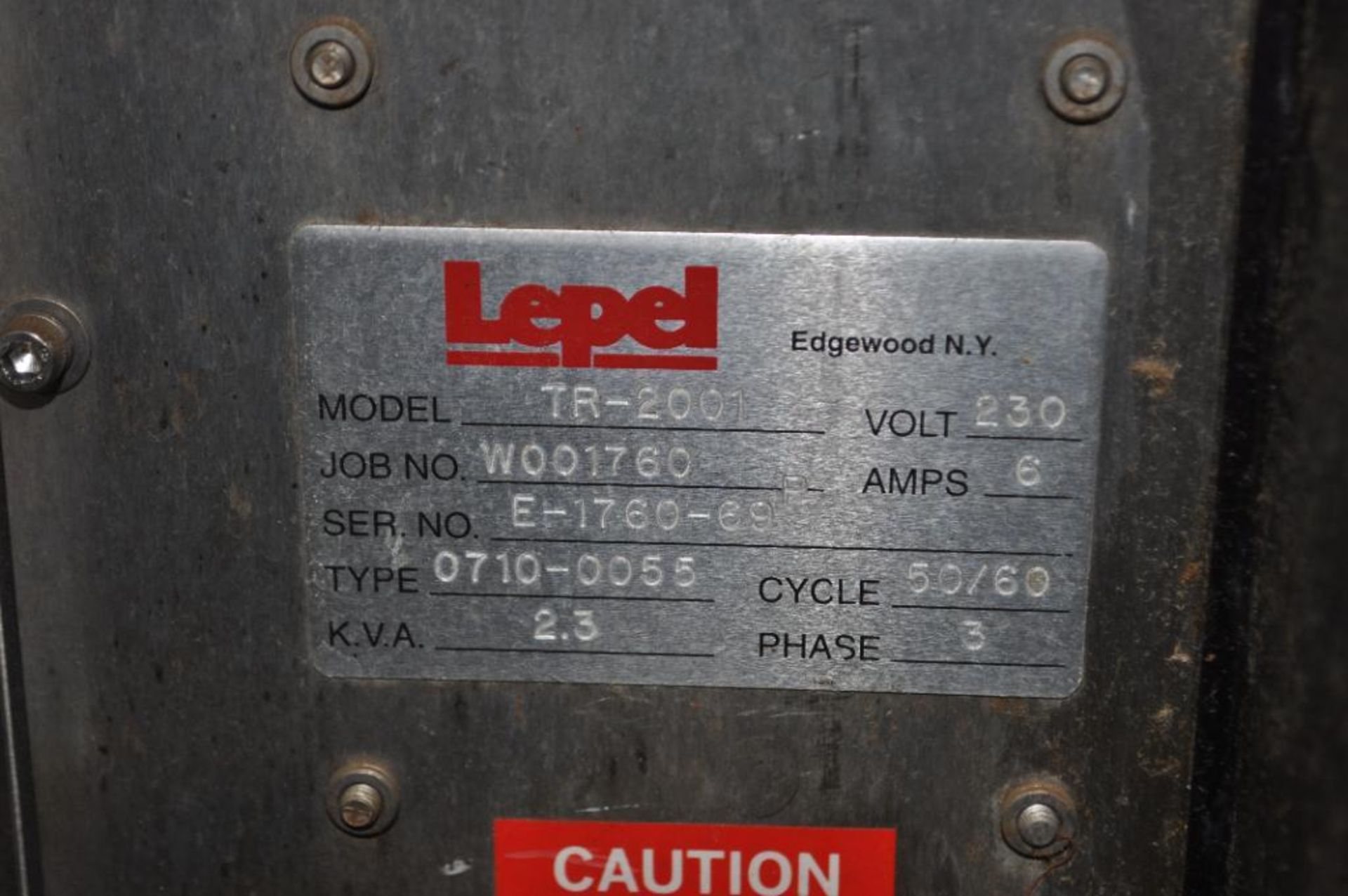 LEPEL INDUCTION CAP SEALER, MODEL: TR-2001 - Image 4 of 4