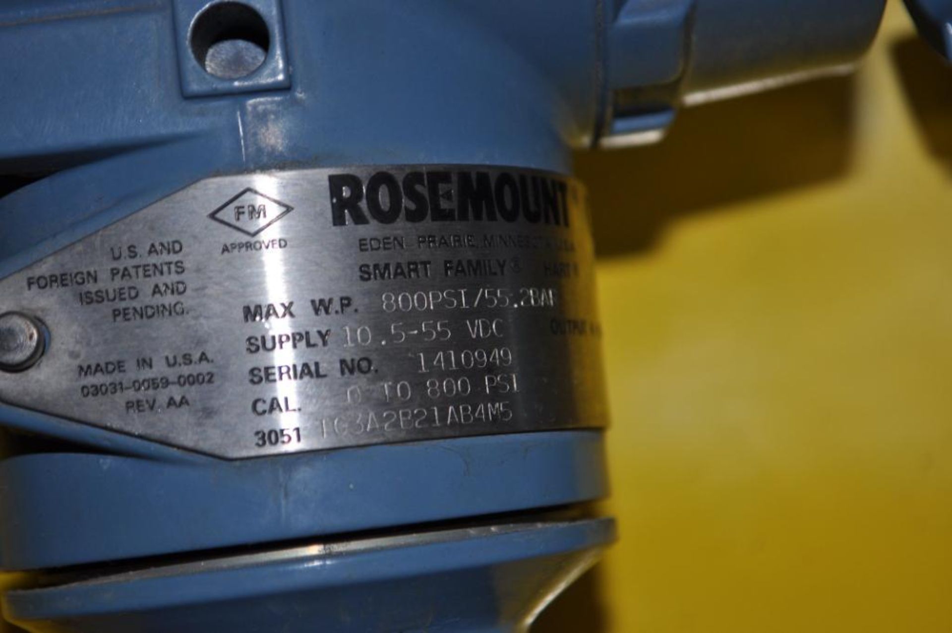 LOT OF ROSEMOUNT 3051 PRESSURE TRANSMITTERS, PRESSURE WORKING PRESSURE: 30-800 PSI - Image 2 of 4
