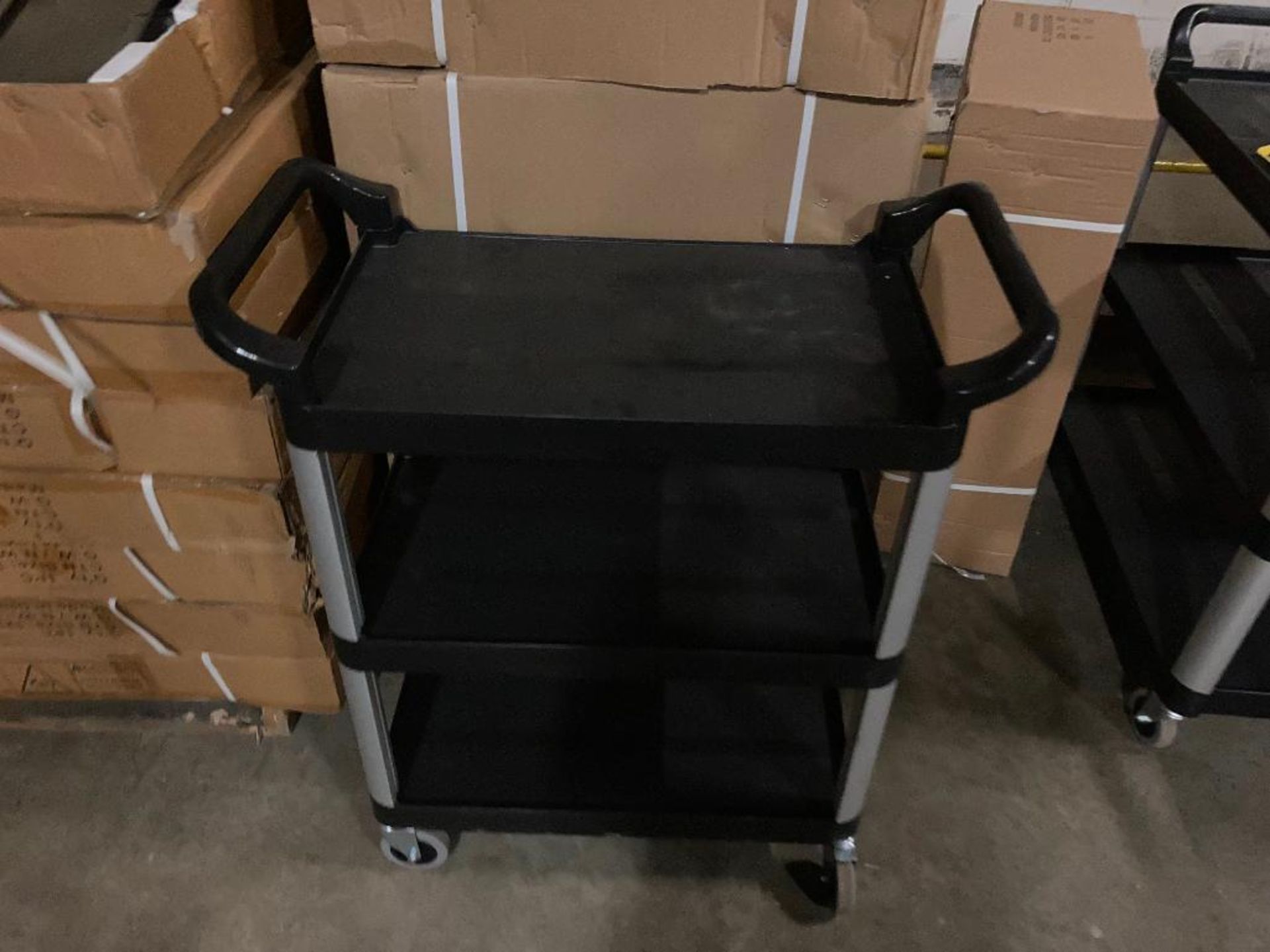 (5X) (NEW) SANDUSKY UTILITY CARTS, 200 LB. CAPACITY, 5" RUBBER CASTOR, 17'' W X 27'' L X 33'' H, MOD