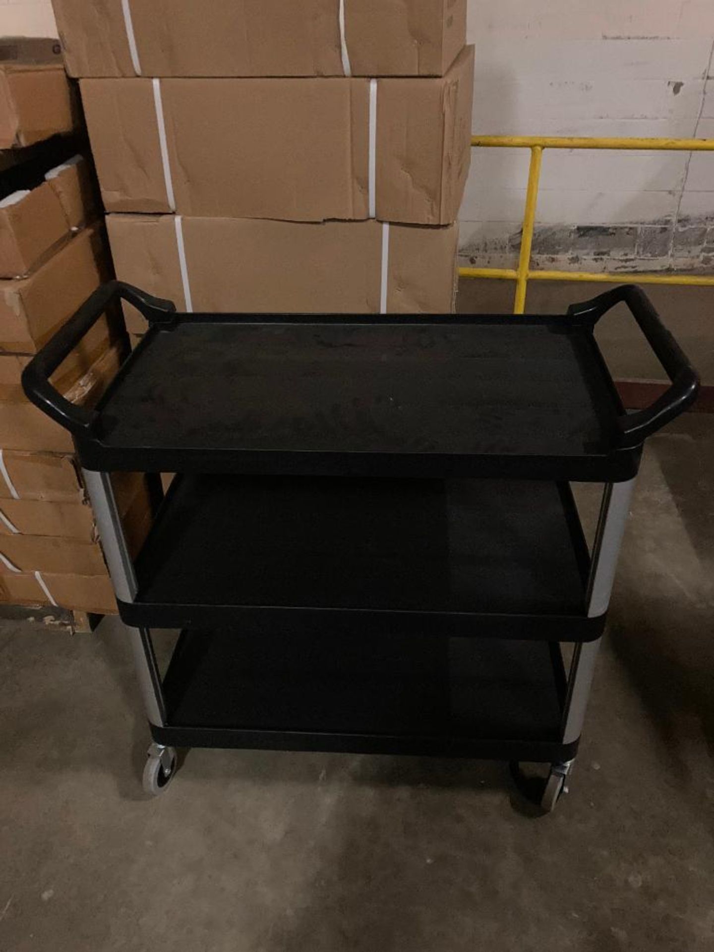 (5X) (NEW) SANDUSKY UTILITY CARTS, 300 LB. CAPACITY, 4" RUBBER CASTOR, 34'' L X 20'' W X 33'' H, MOD