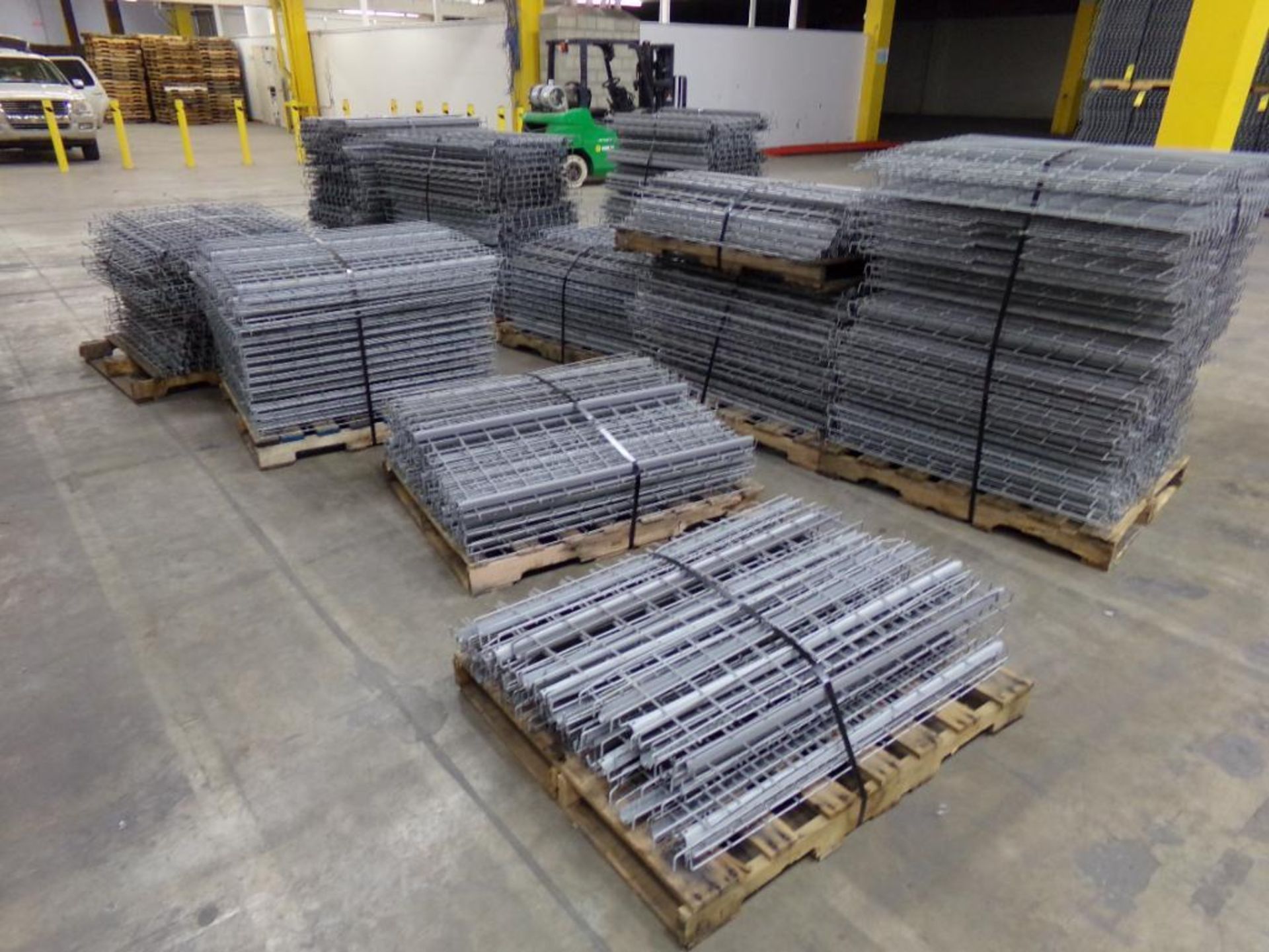 (12) PALLETS MISC. SIZE WIRE DECKS, CUT FOR COLUMNS - Image 2 of 3