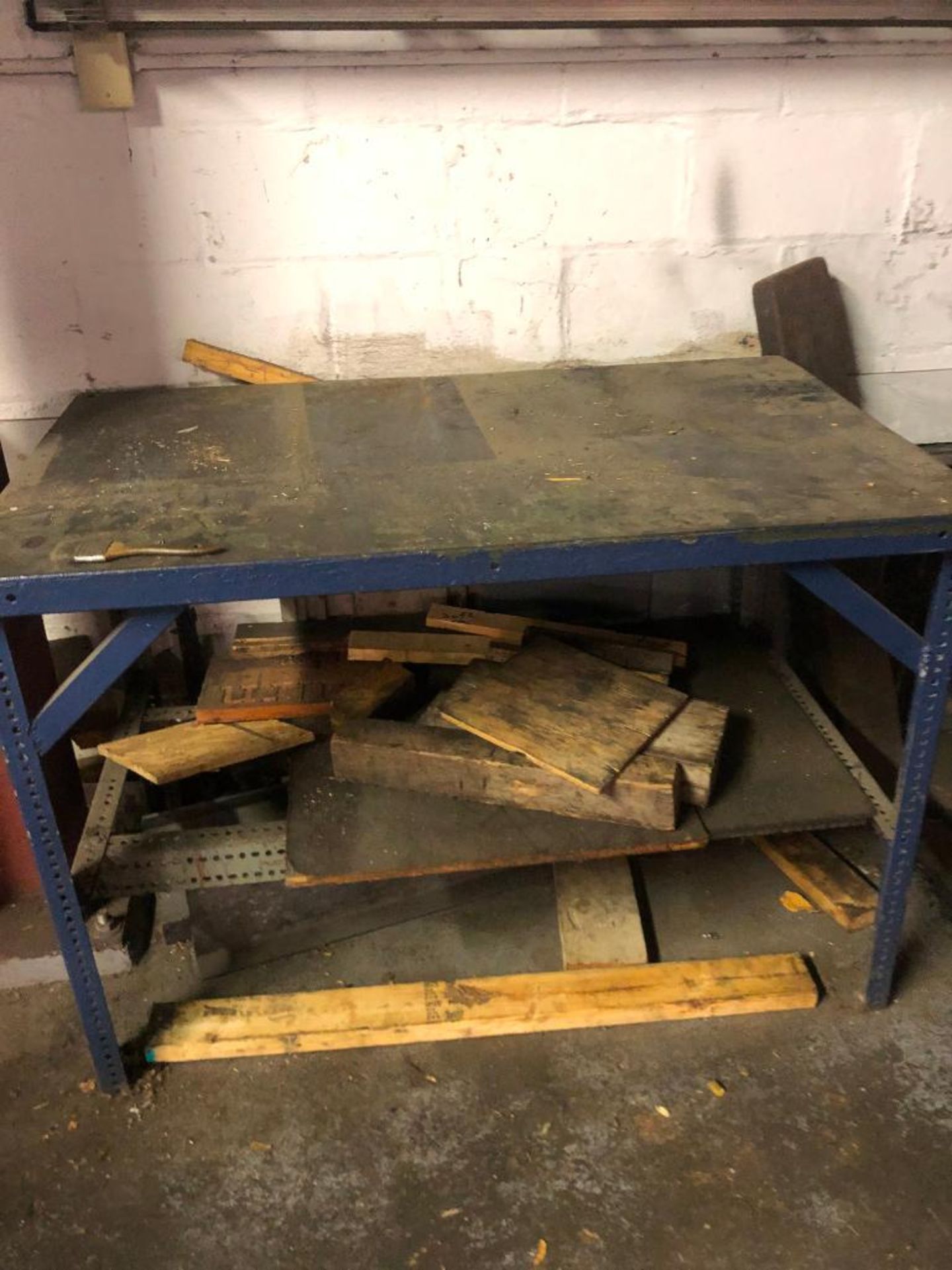 STEEL WORK TABLE, 29'' X 48''