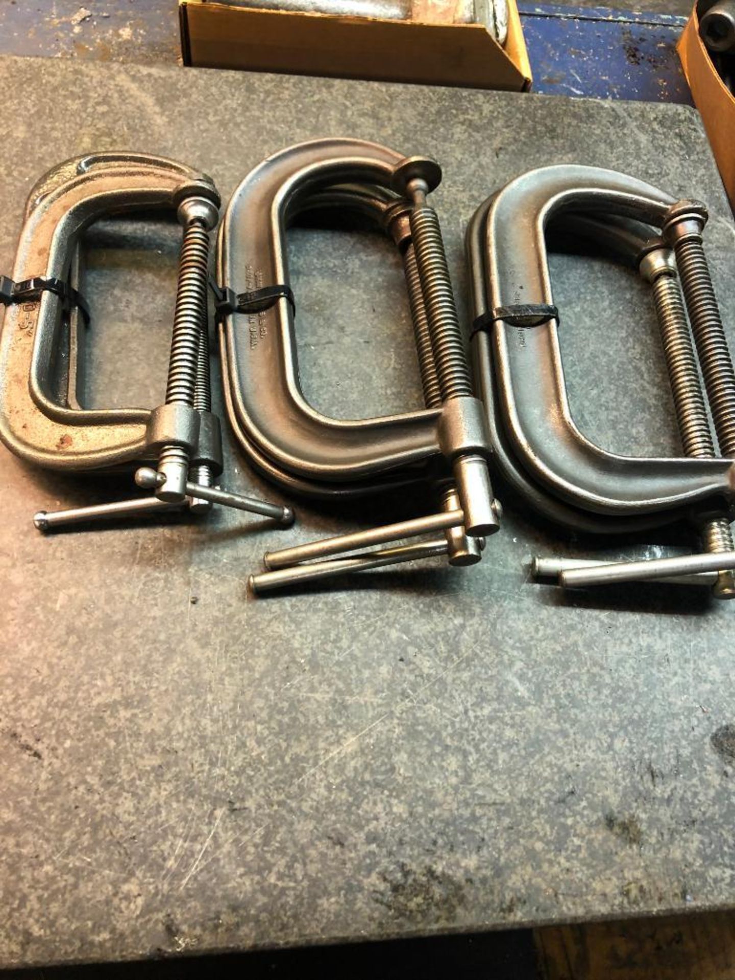 (6) ASSORTED SIZE C-CLAMPS