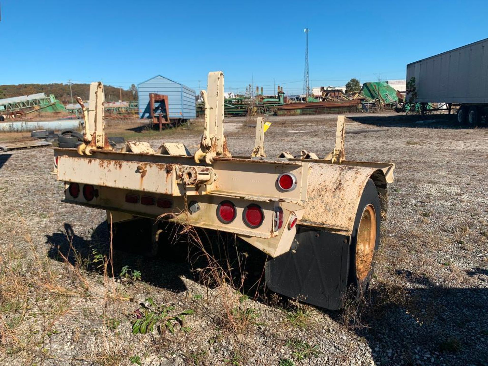 (2) LINE TRAILERS; CROSS TRUCK EQUIP. GVW 15,000 LBS., VIN# 1C9UA1003KC119063, SINGLE AXLE SHOP-MADE - Image 5 of 9