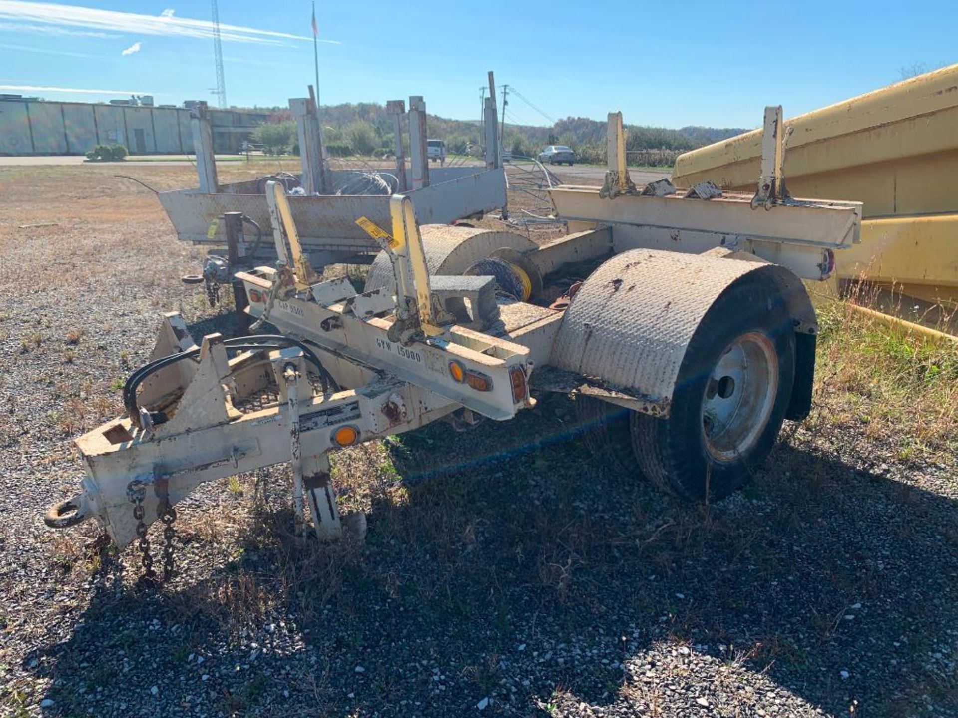 (2) LINE TRAILERS; CROSS TRUCK EQUIP. GVW 15,000 LBS., VIN# 1C9UA1003KC119063, SINGLE AXLE SHOP-MADE - Image 2 of 9