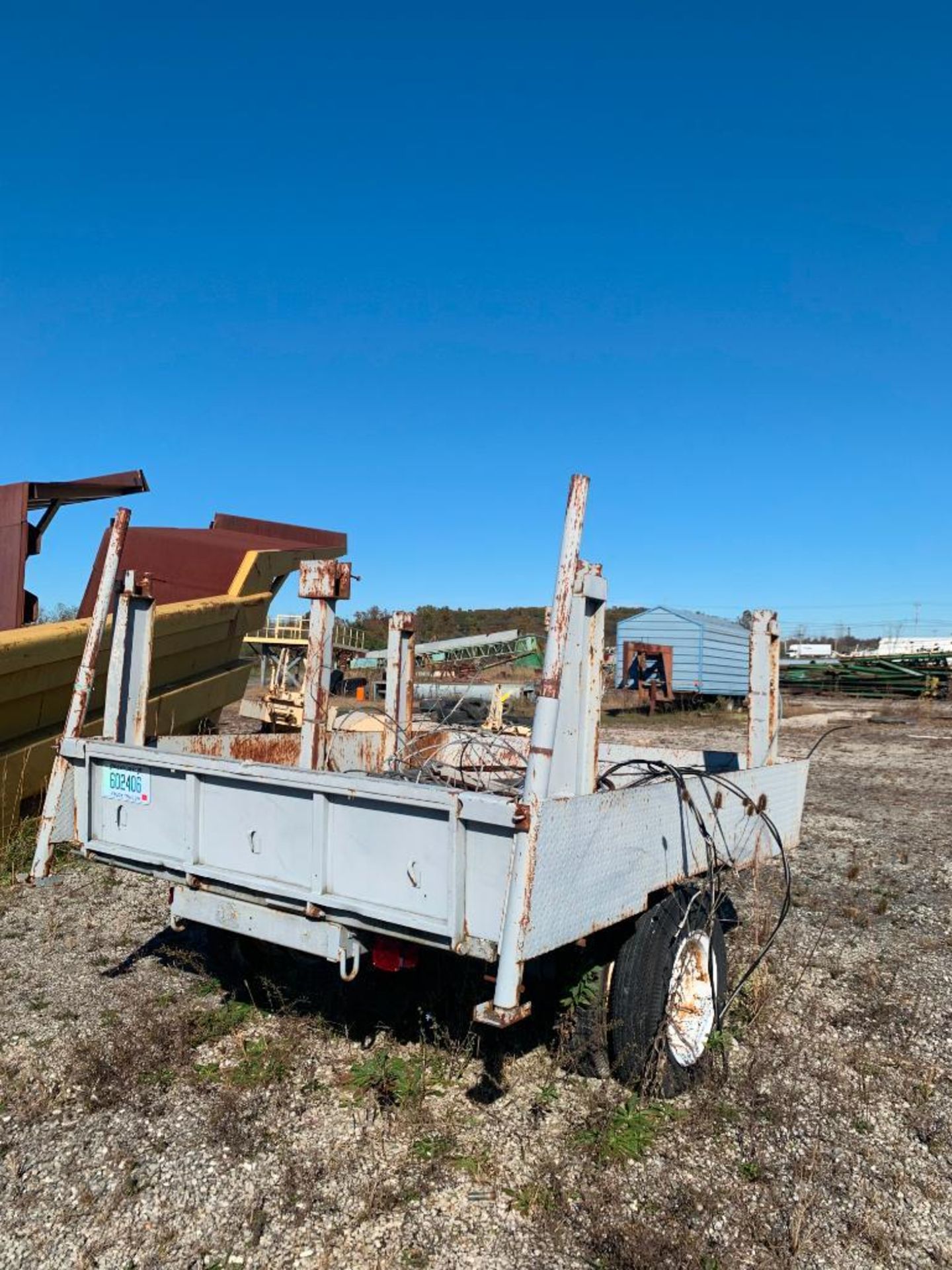 (2) LINE TRAILERS; CROSS TRUCK EQUIP. GVW 15,000 LBS., VIN# 1C9UA1003KC119063, SINGLE AXLE SHOP-MADE - Image 9 of 9