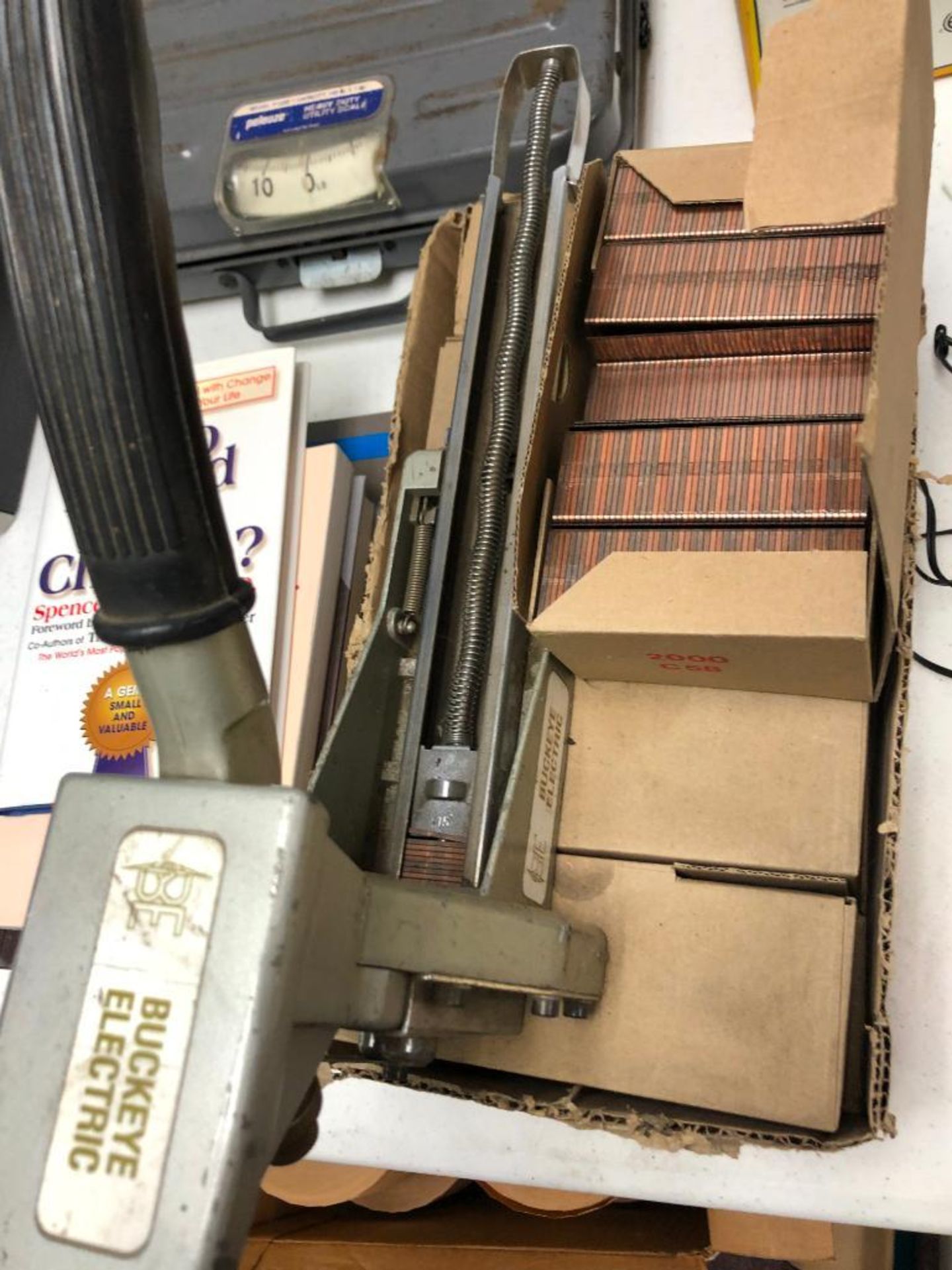 HEAVY DUTY STAPLER, W/ BOX OF STAPLES - Image 2 of 2