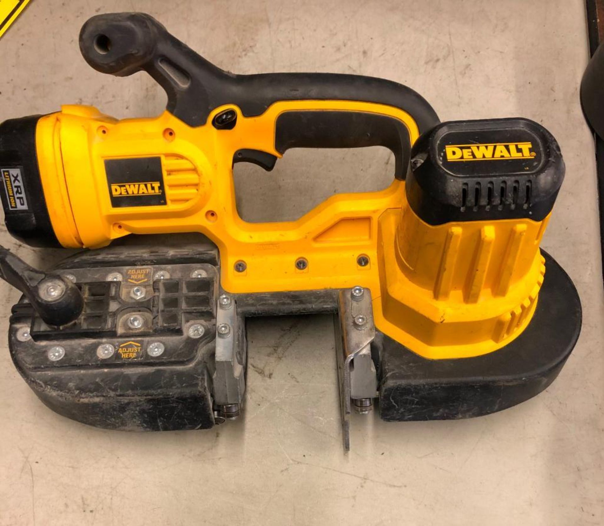 DEWALT CORDLESS BAND SAW, MODEL DC5370, S/N 032365, W/ (1) BATTERY AND CHARGER - Image 3 of 4