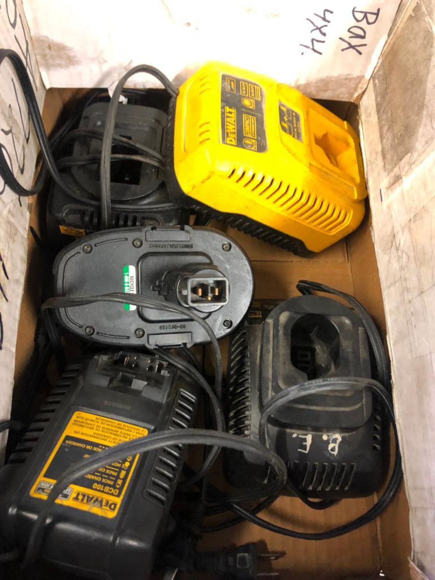 ASSORTED DEWALT BATTERY CHARGERS AND BATTERY - Image 2 of 2