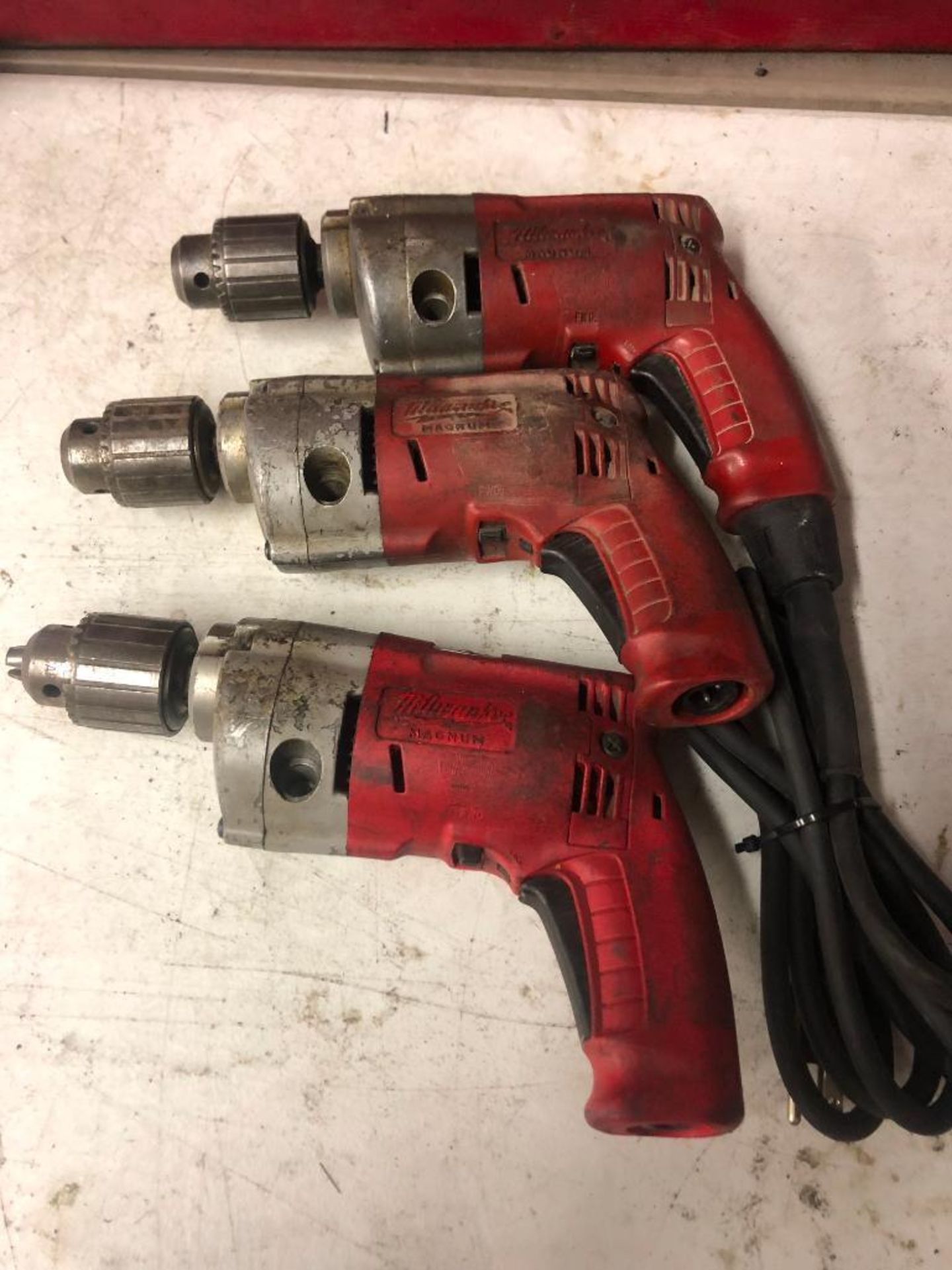 (3) MILWAUKEE MAGNUM ELECTRIC 1/2'' DRILLS