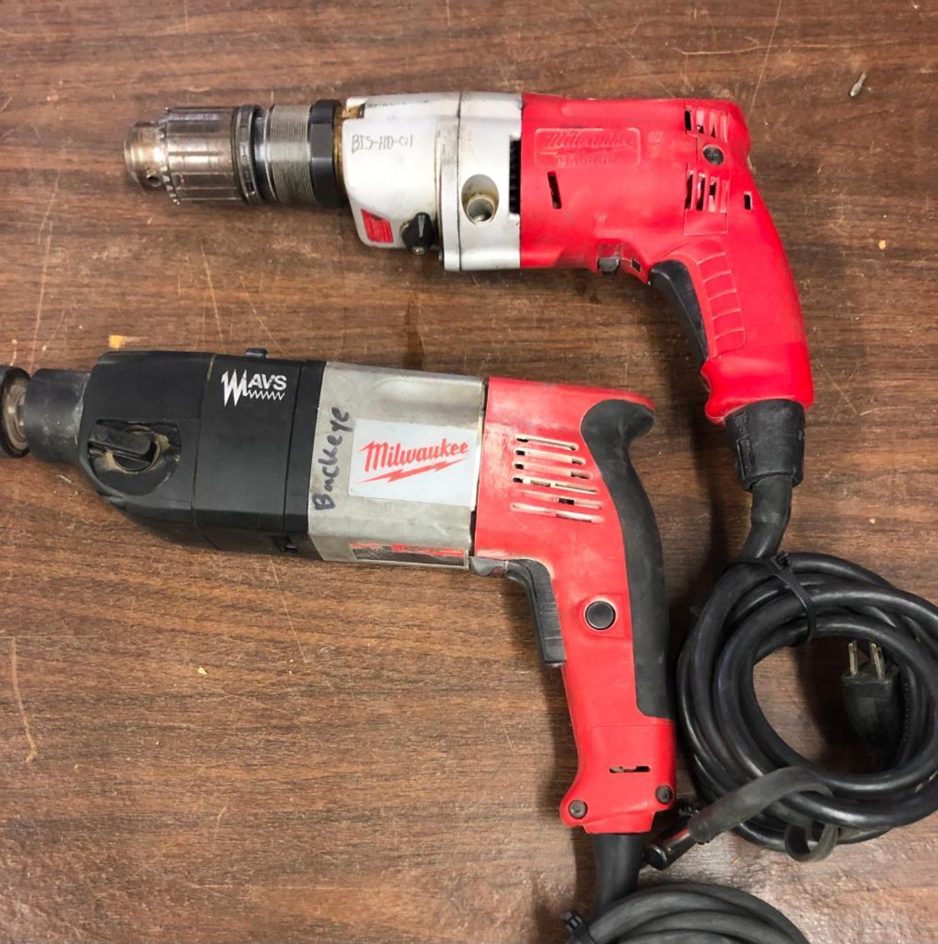 (1) MILWAUKEE ELECTRIC 1/2'' HAMMER DRILL, S/N B01A708370423, (1) MILWAUKEE ELECTRIC 1/2'' HAMMER DR