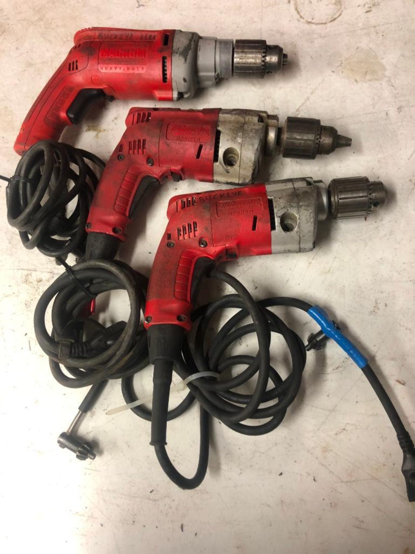 (3) MILWAUKEE MAGNUM ELECTRIC 1/2'' DRILLS