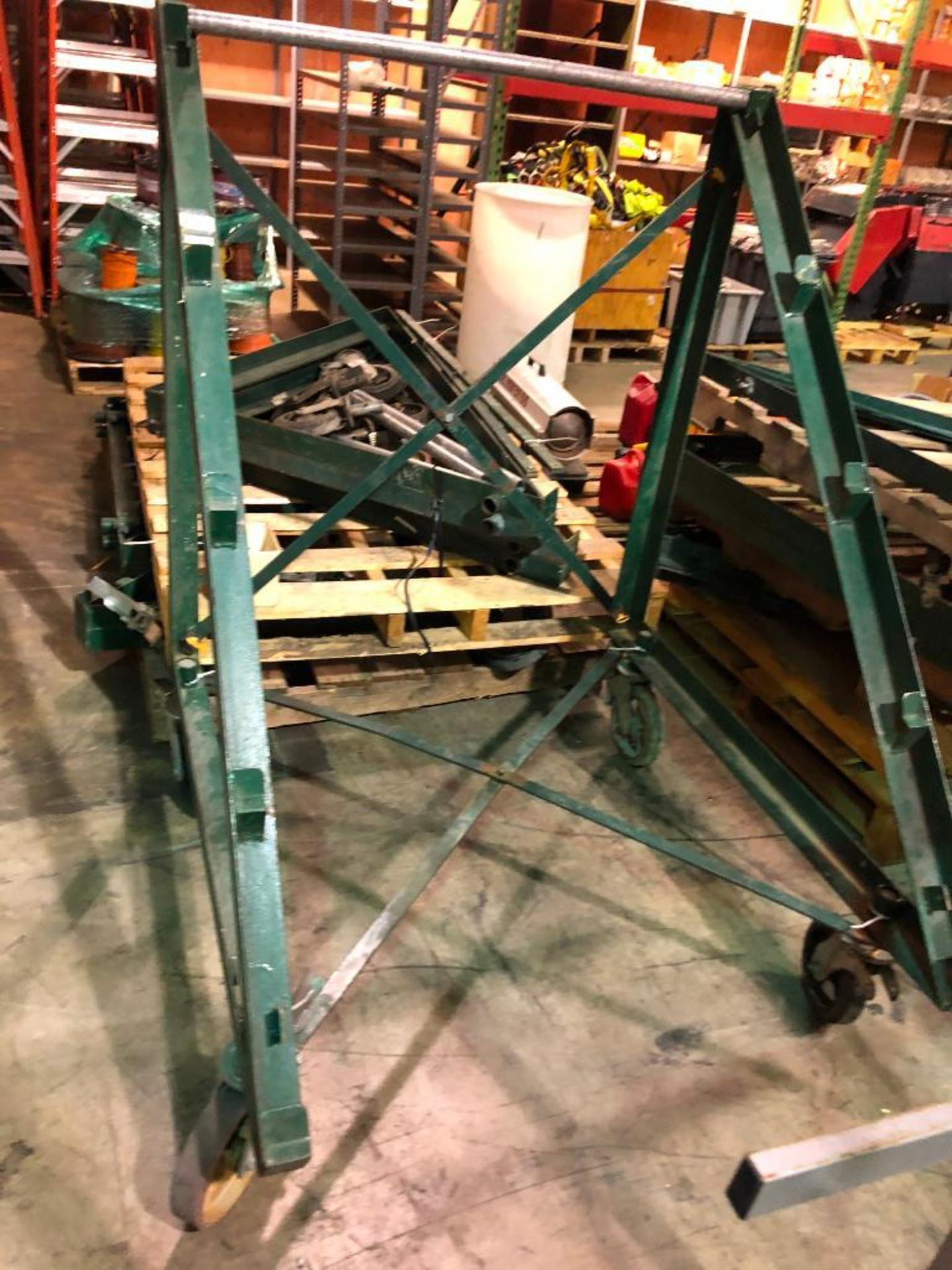 PORTABLE ELECTRICAL WIRE RACK, HOLDS (25) 2,500 FOOT ROLLS - Image 3 of 3