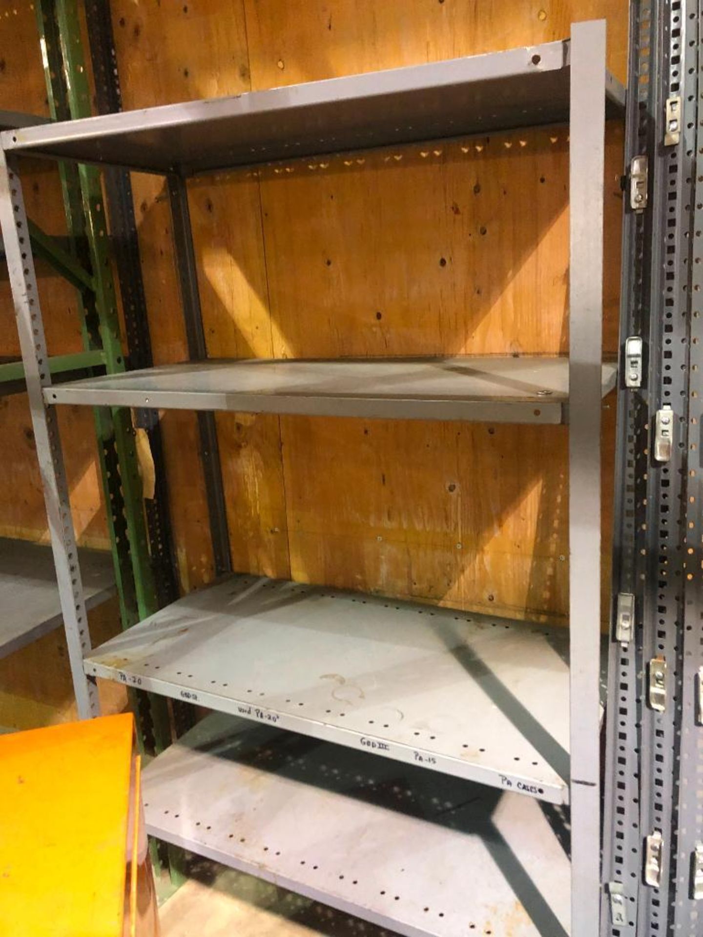 (7) SECTIONS OF METAL SHELVES