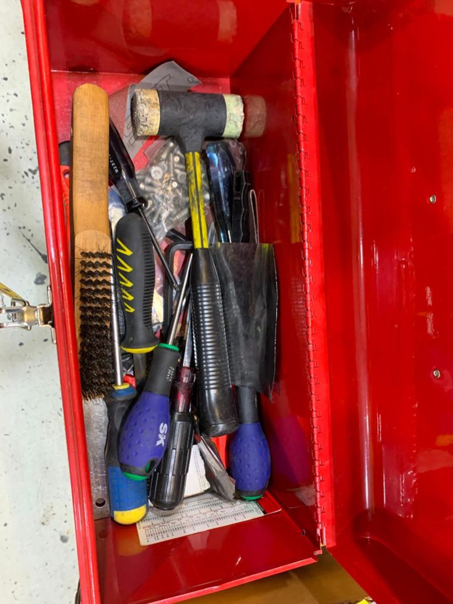 WESTWARD PORTABLE TOOLBOX, WITH ASSORTED HAND TOOLS - Image 2 of 3