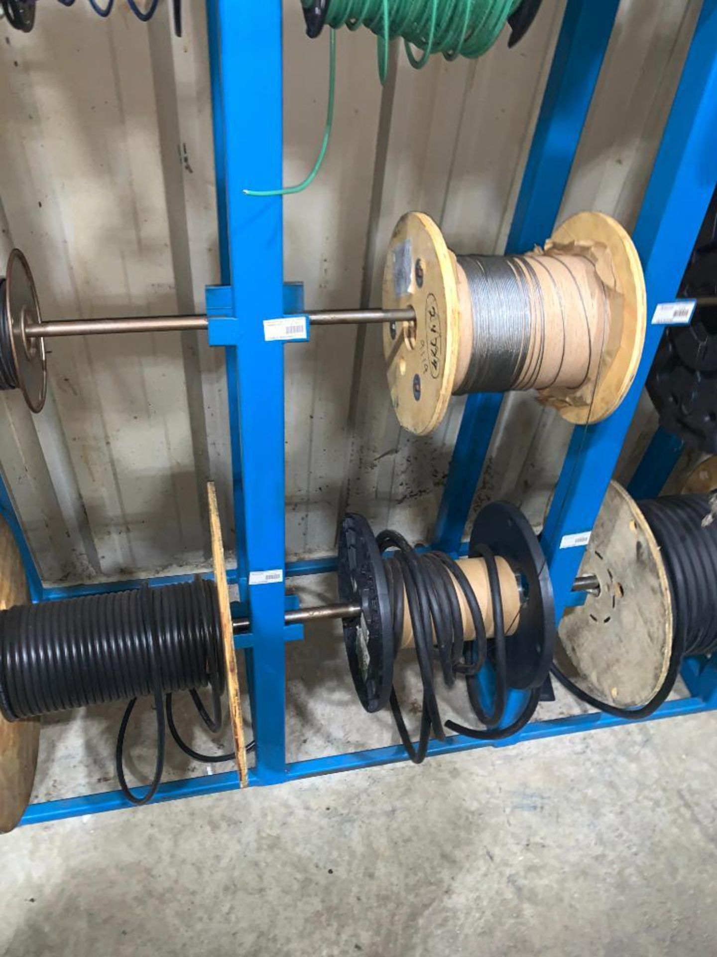 SPOOL RACK, W/ CONTENT, WIRE SPOOLS - Image 4 of 7