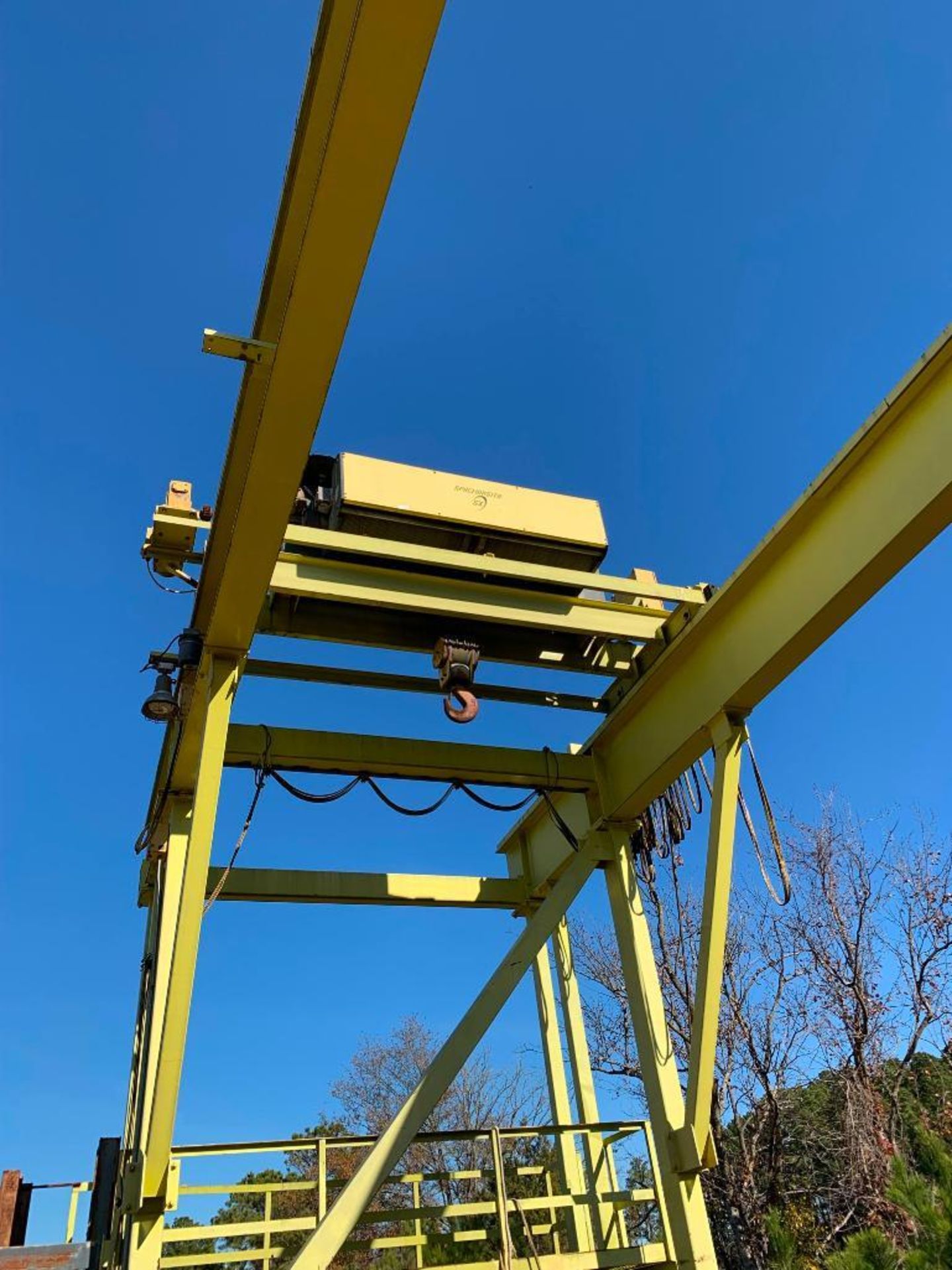 R&M AMERICAN 25-TON GANTRY CRANE, 48' SPAN, RAIL RUNNER, SPACE MASTER SX CABLE HOIST - Image 3 of 14