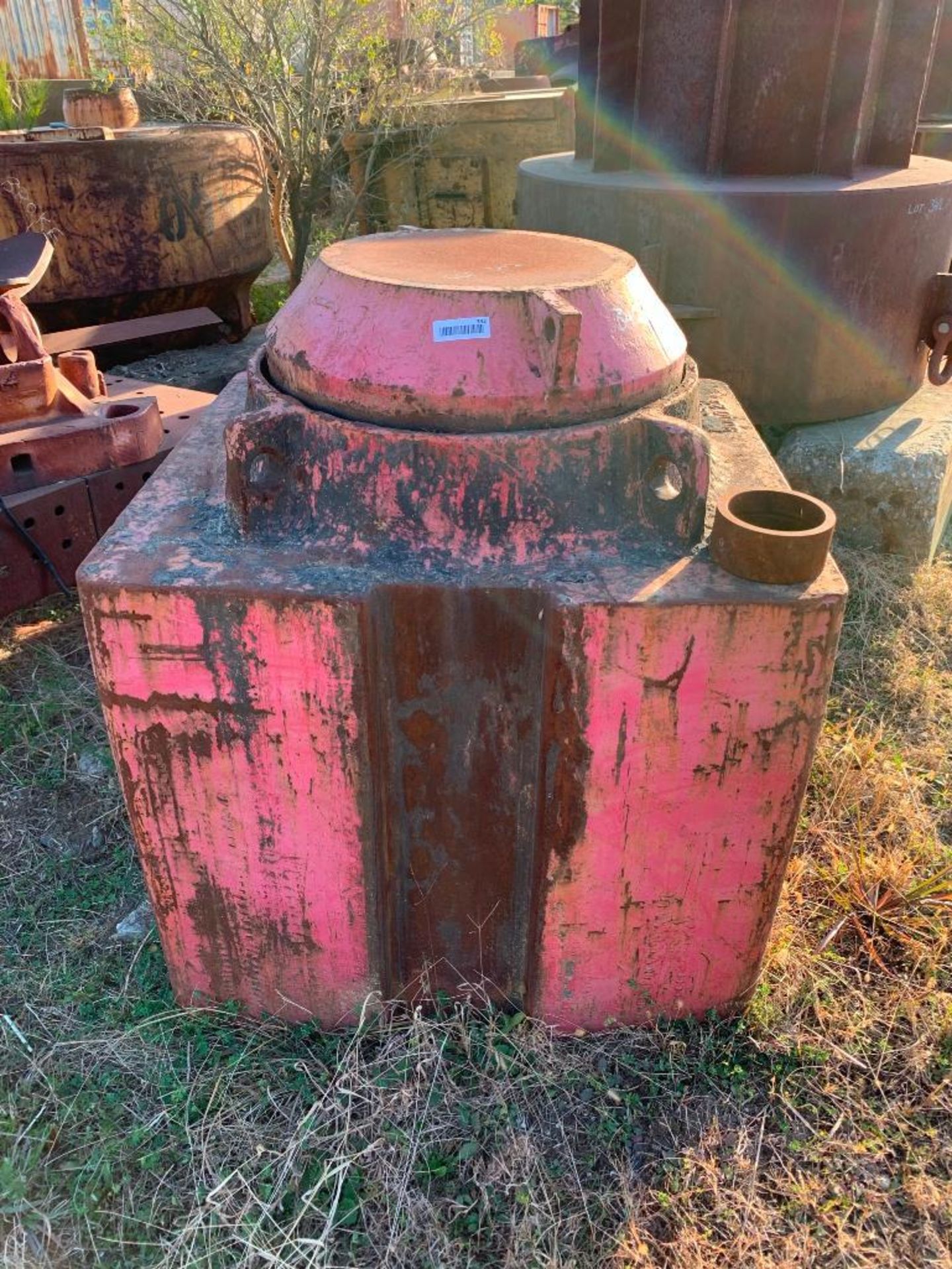 LARGE ASSORTMENT OF PILE DRIVING HELMETS, PARTS