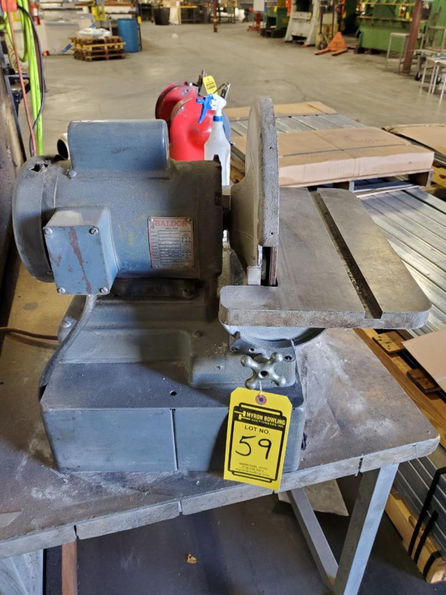 ROCKWELL 12'' VERTICAL DISC SANDER, BALDOR 1 HP MOTOR - Image 3 of 5