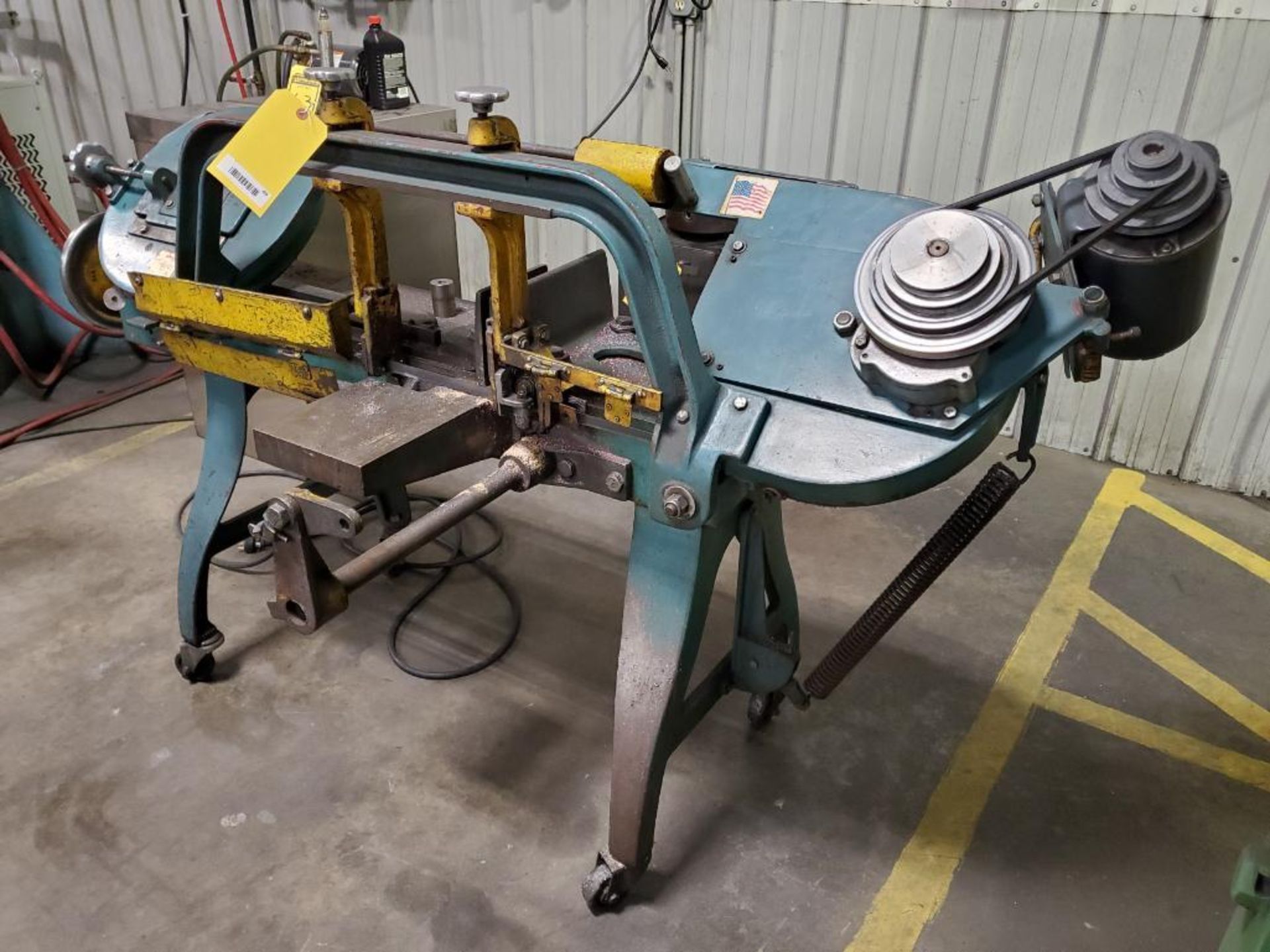 WELLSAW HORIZONTAL BAND SAW, MODEL 8, S/N 33033, MANUAL, MATERIAL CLAMP - Image 2 of 7