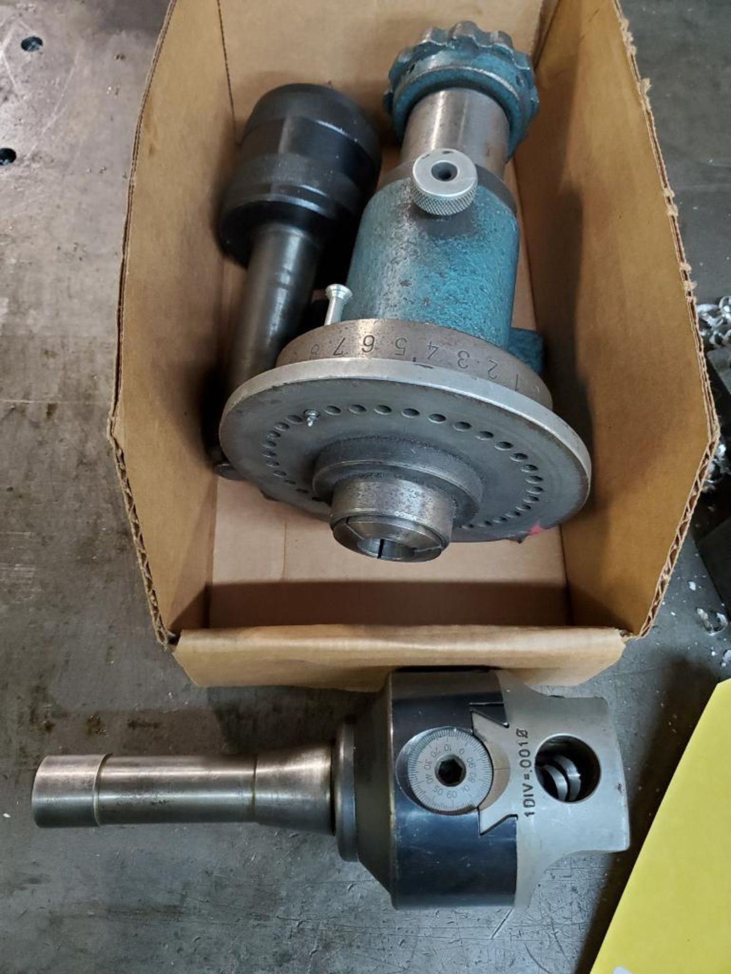 COLLET SPINDEX INDEXER, BORING BAR & LIVE CENTER SPINDLE