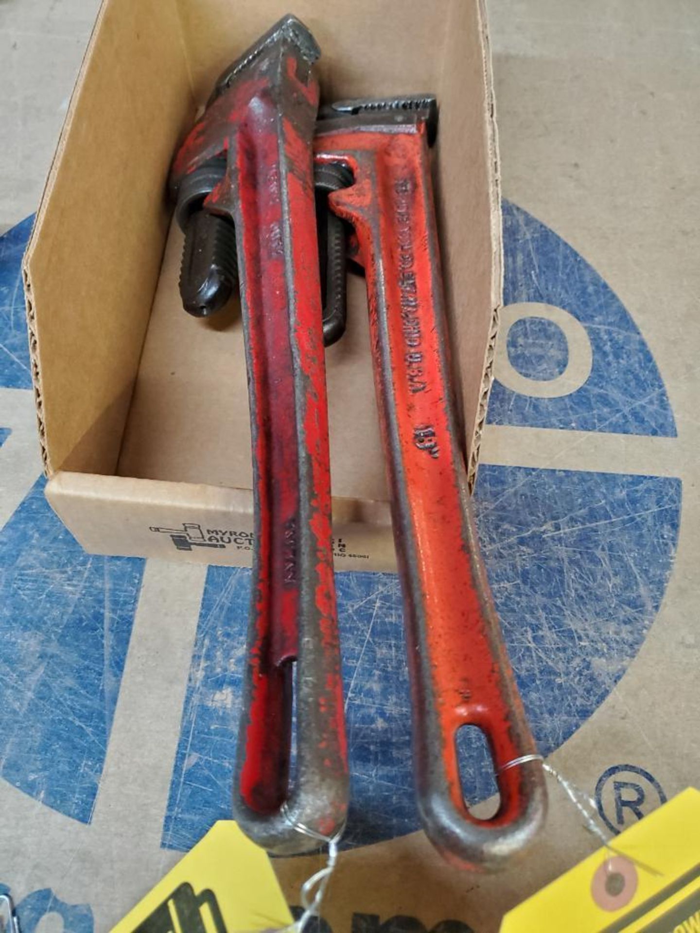 (2) 18'' PIPE WRENCHES, (5) ASSORTED C-CLAMPS - Image 2 of 6