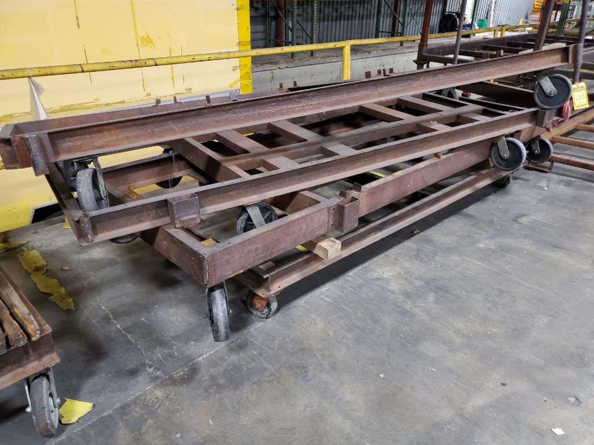 (4) LOW PROFILE STEEL C-CHANNEL FRAME CARTS, 10' X 36'' - Image 3 of 3